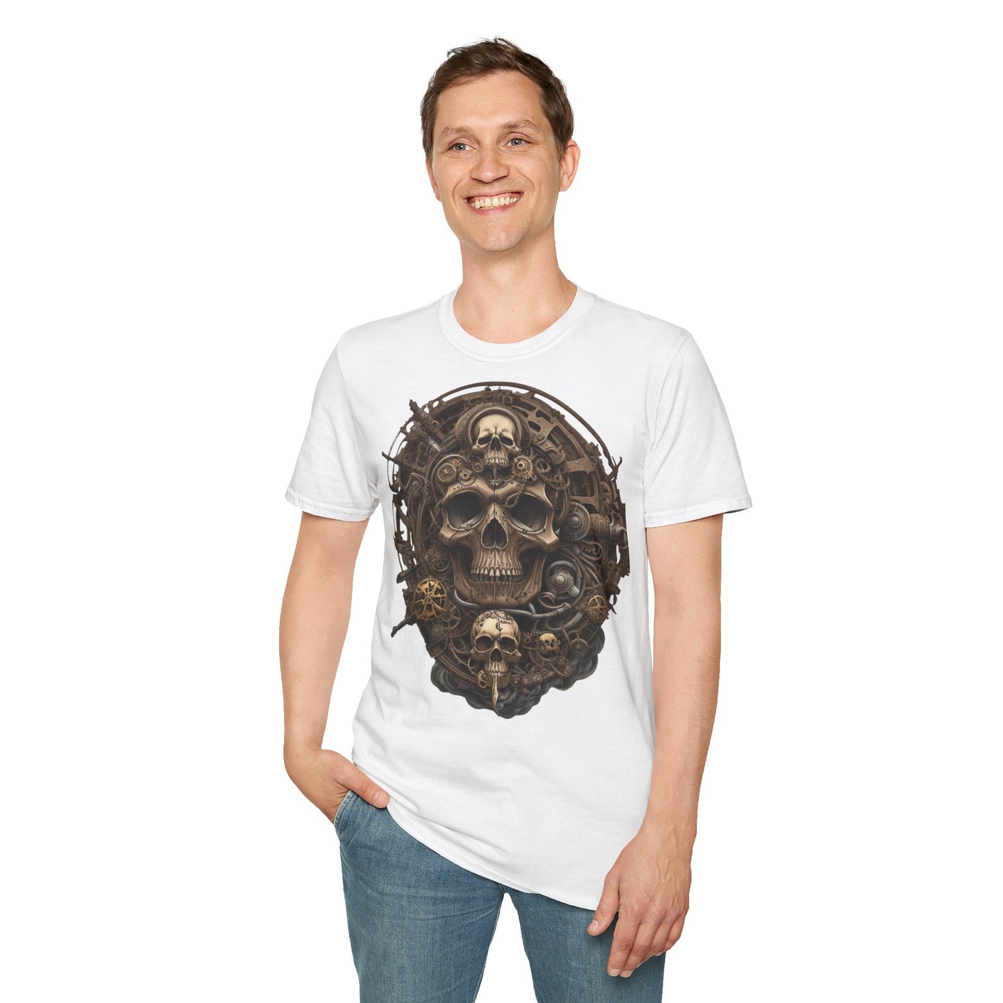 S=T=FU / 006 TSS 001 / Unisex Softstyle T-Shirt / Bronze Skull 01