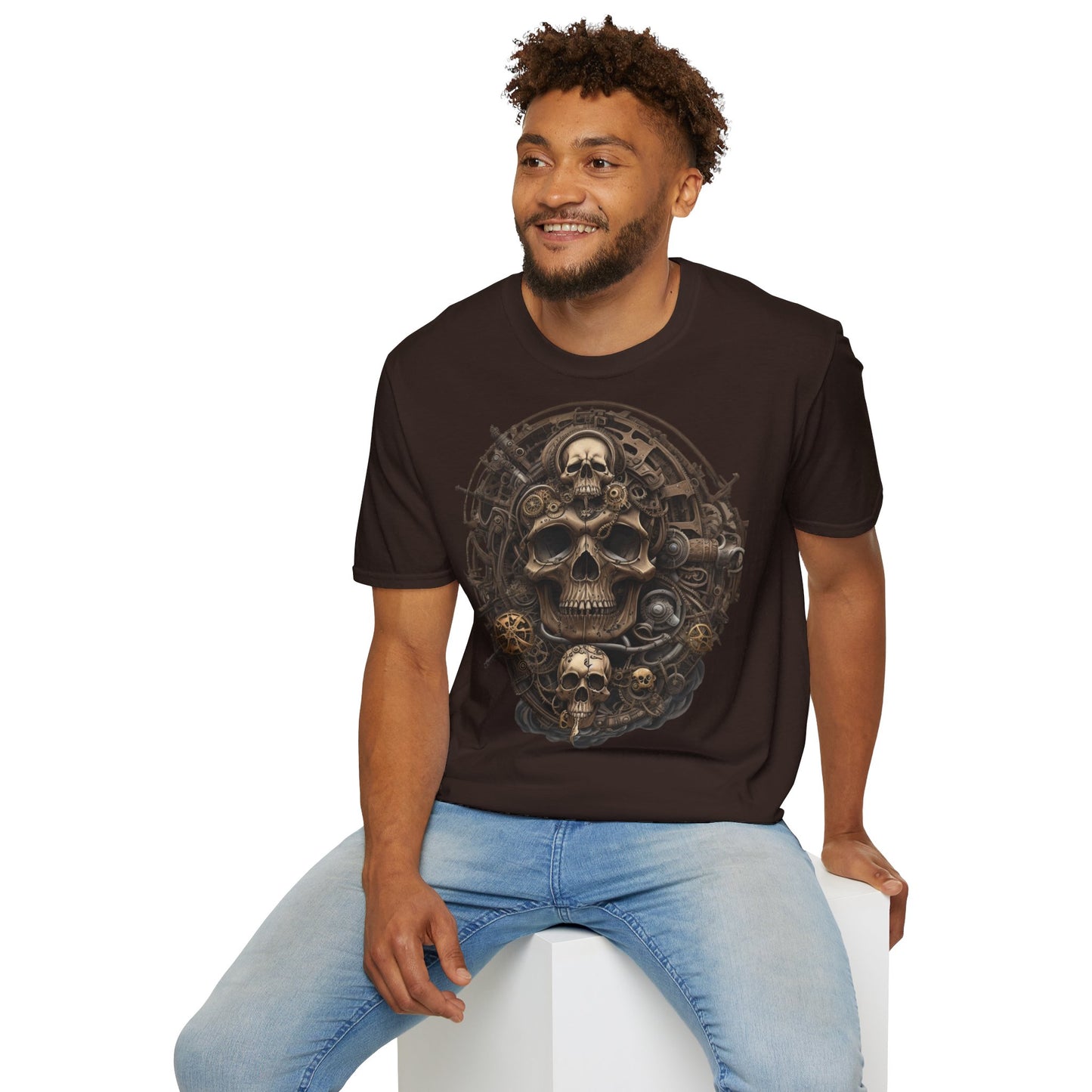 S=T=FU / 006 TSS 001 / Unisex Softstyle T-Shirt / Bronze Skull 01