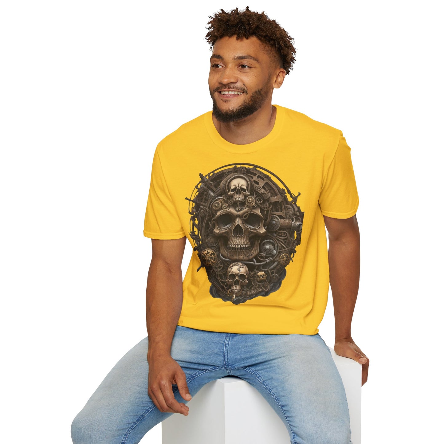 S=T=FU / 006 TSS 001 / Unisex Softstyle T-Shirt / Bronze Skull 01