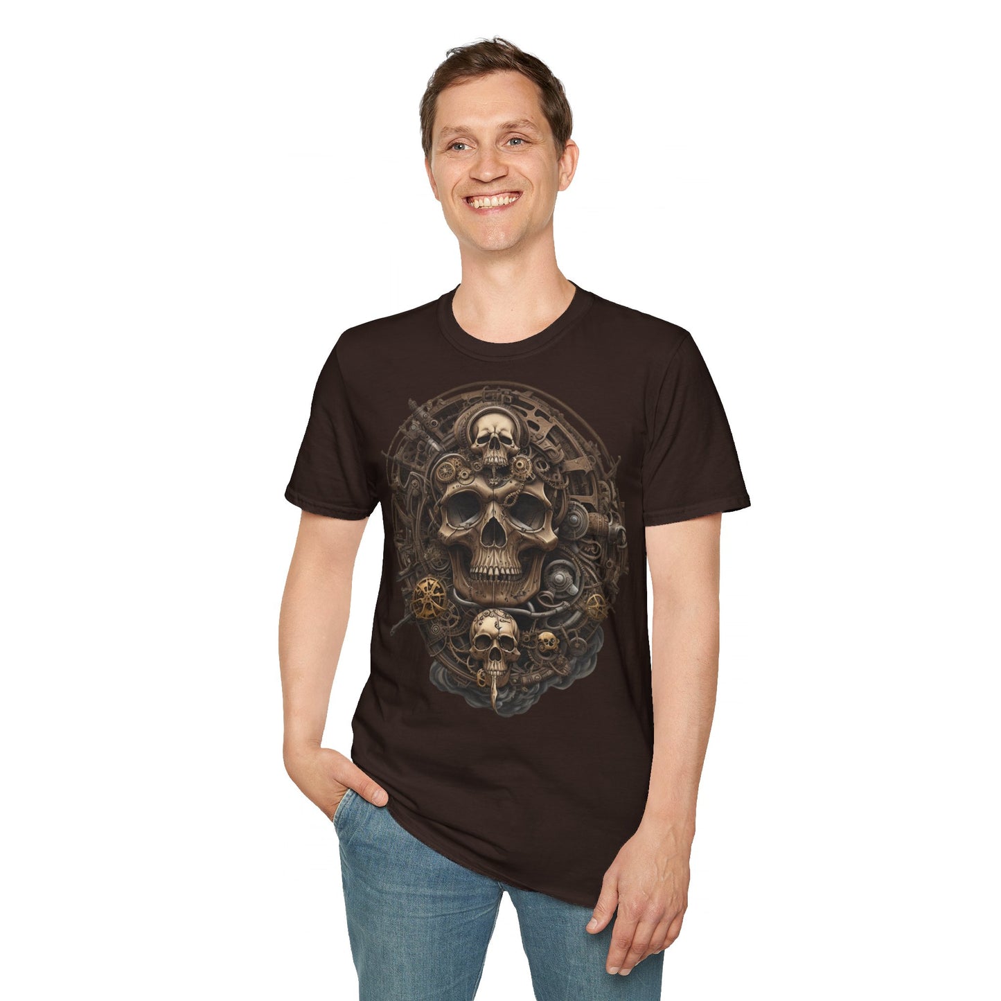 S=T=FU / 006 TSS 001 / Unisex Softstyle T-Shirt / Bronze Skull 01