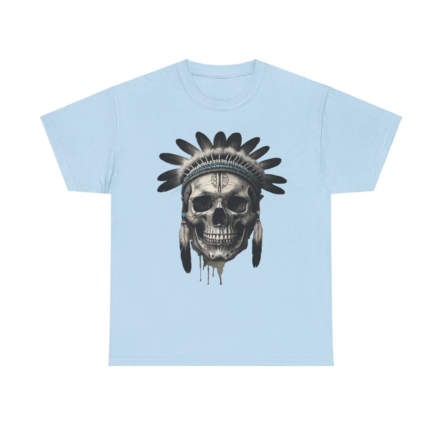 S=T=FU / 007 TSI 001 / Unisex Heavy Cotton Tee / Native American Skull