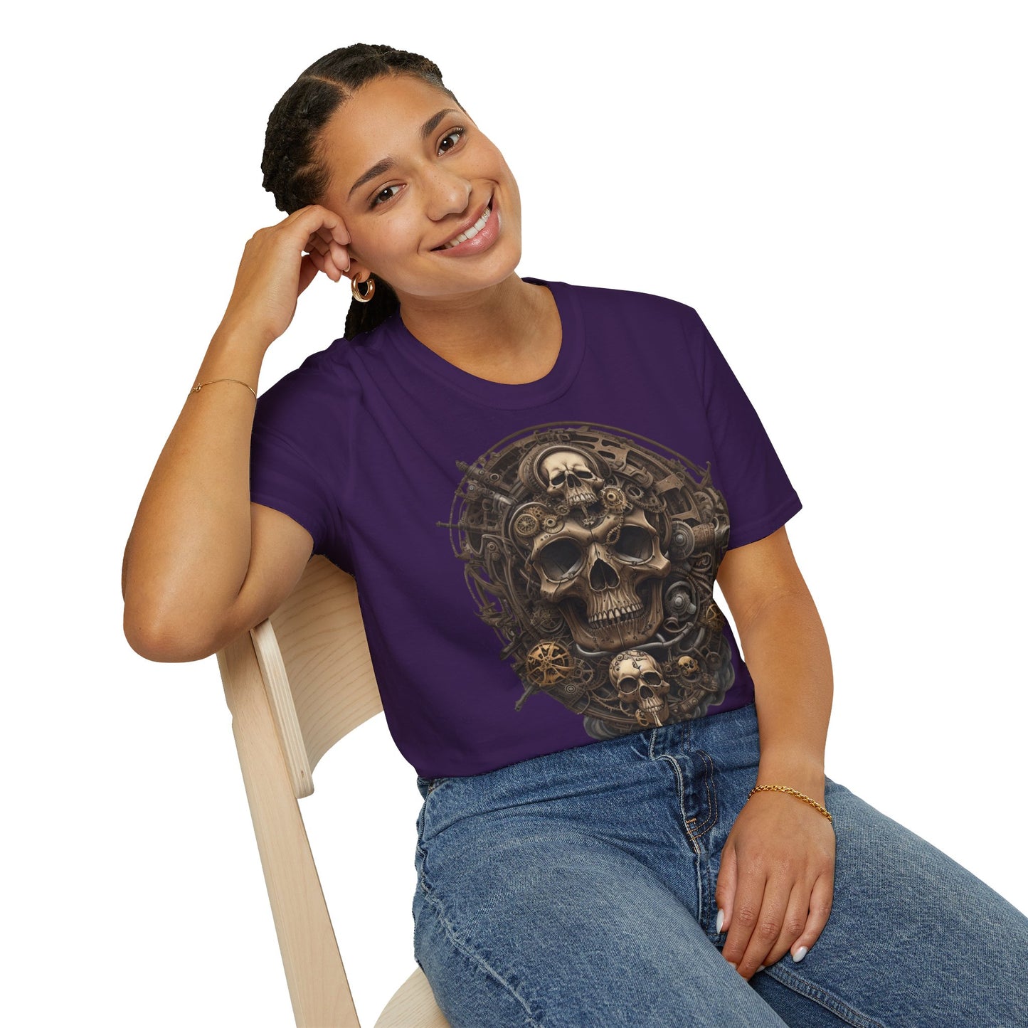 S=T=FU / 006 TSS 001 / Unisex Softstyle T-Shirt / Bronze Skull 01