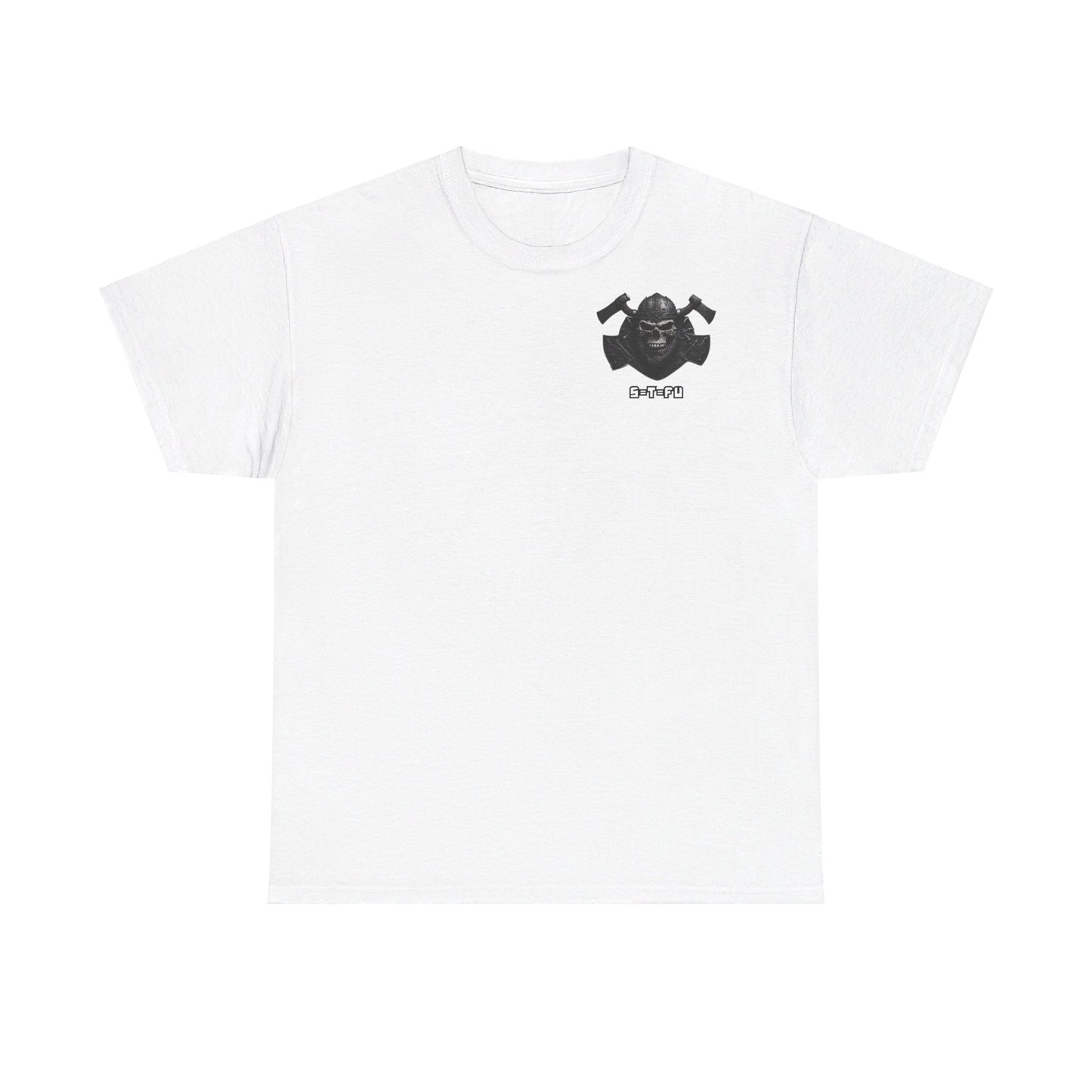 S=T=FU / 001 TSV 001 / Unisex Heavy Cotton Tee / Biker Viking Skull