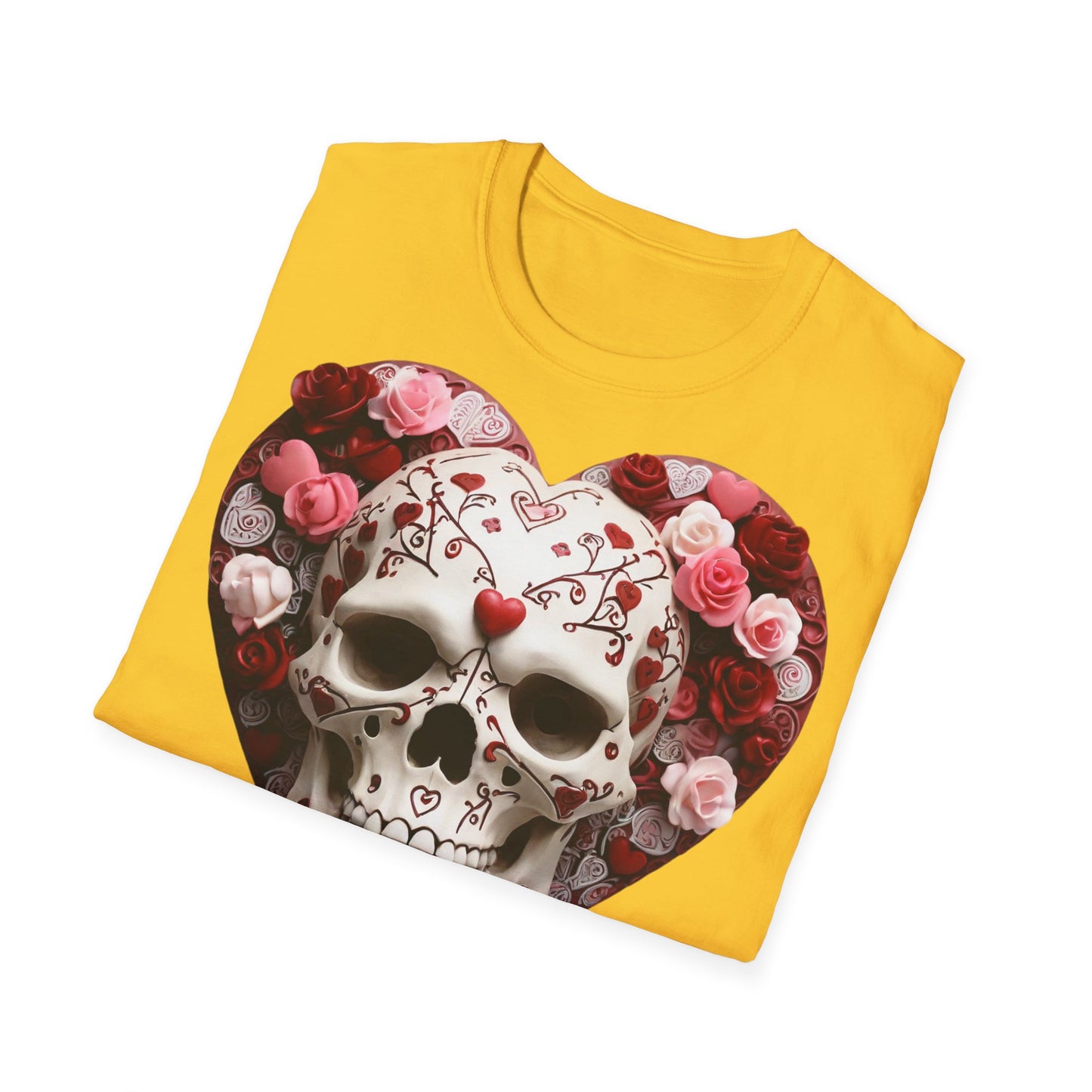 S=T=FU / 015 TVS 001 / Unisex Softstyle T-Shirt / Valentine Skull 01