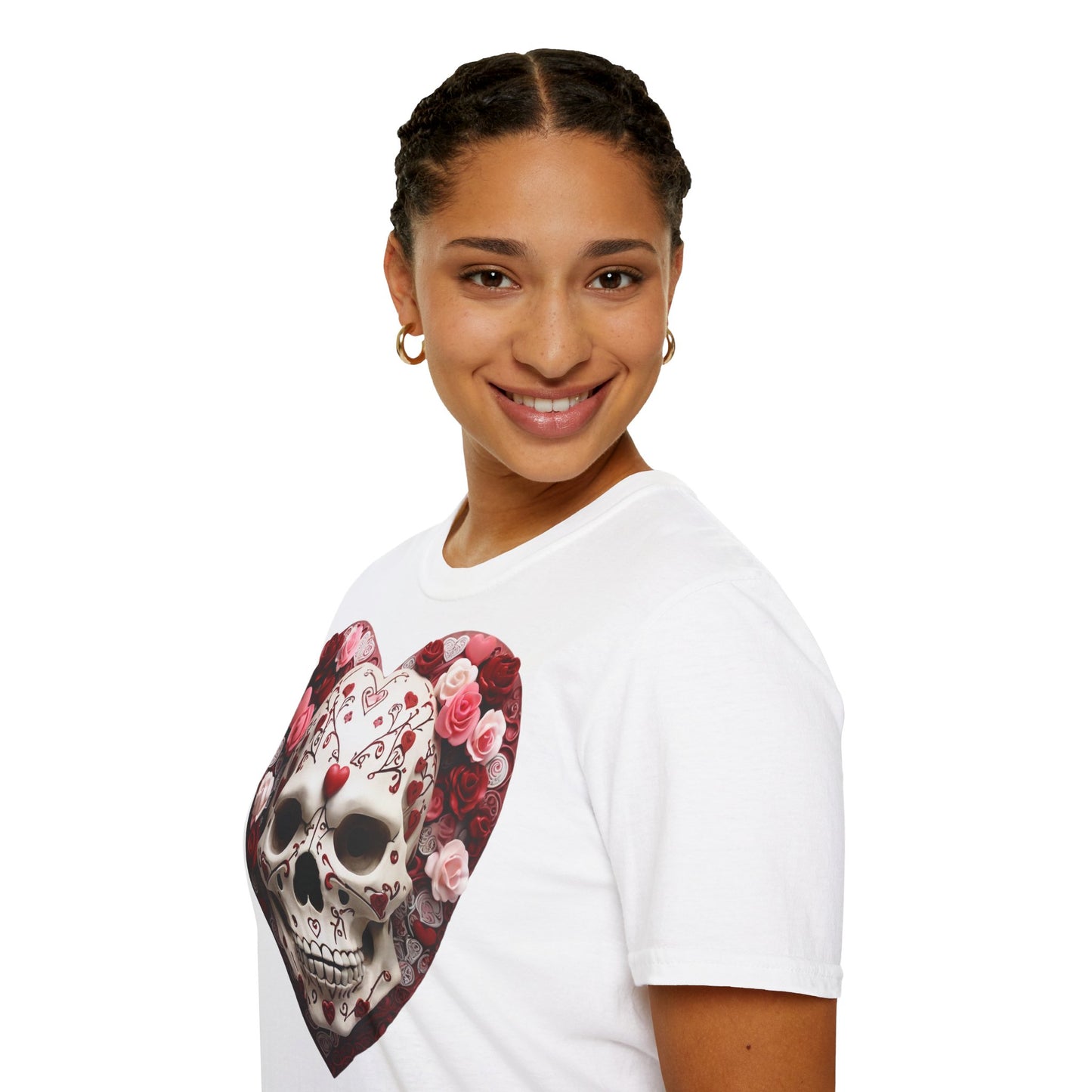 S=T=FU / 015 TVS 001 / Unisex Softstyle T-Shirt / Valentine Skull 01