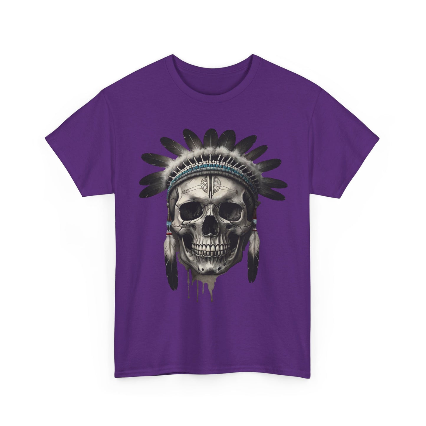 S=T=FU / 007 TSI 001 / Unisex Heavy Cotton Tee / Native American Skull