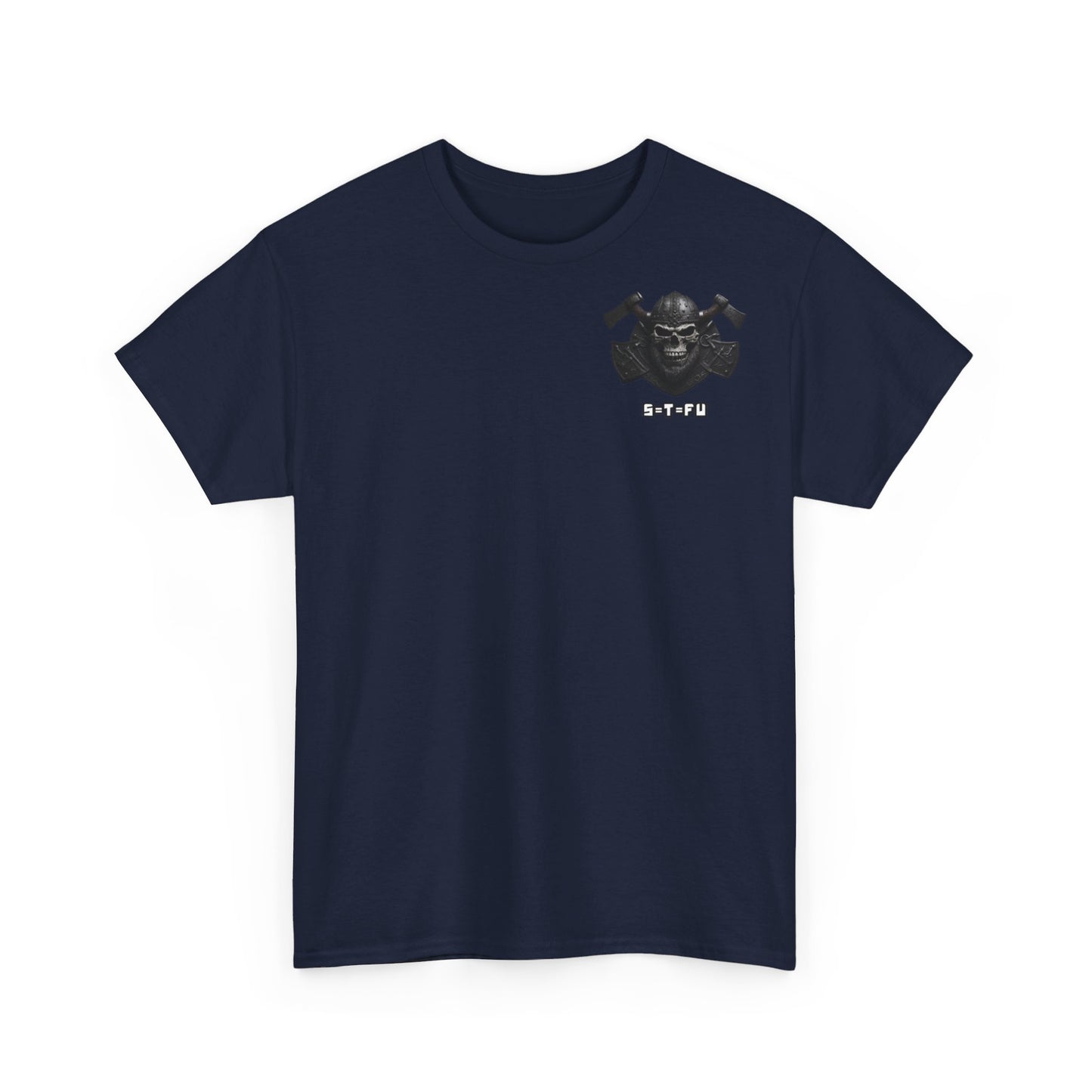 S=T=FU / 001 TSV 001 / Unisex Heavy Cotton Tee / Biker Viking Skull