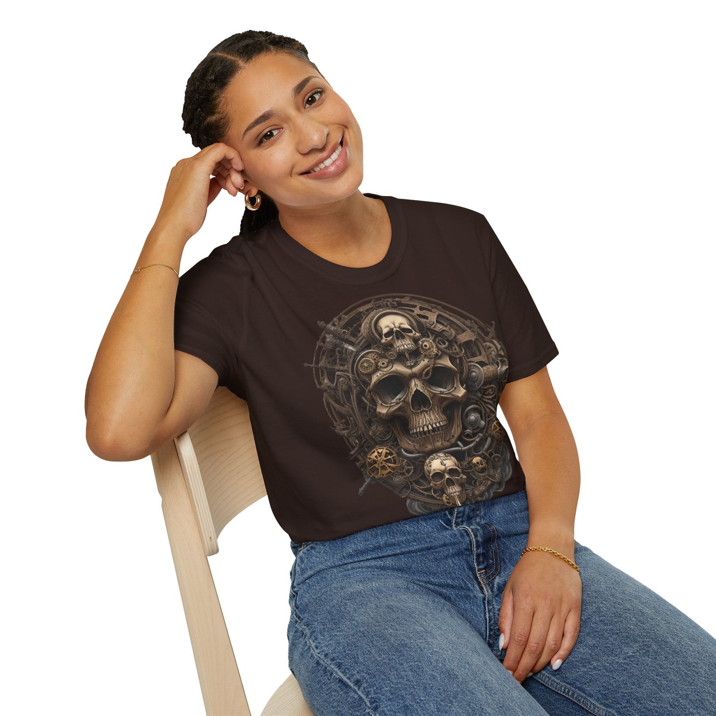 S=T=FU / 006 TSS 001 / Unisex Softstyle T-Shirt / Bronze Skull 01