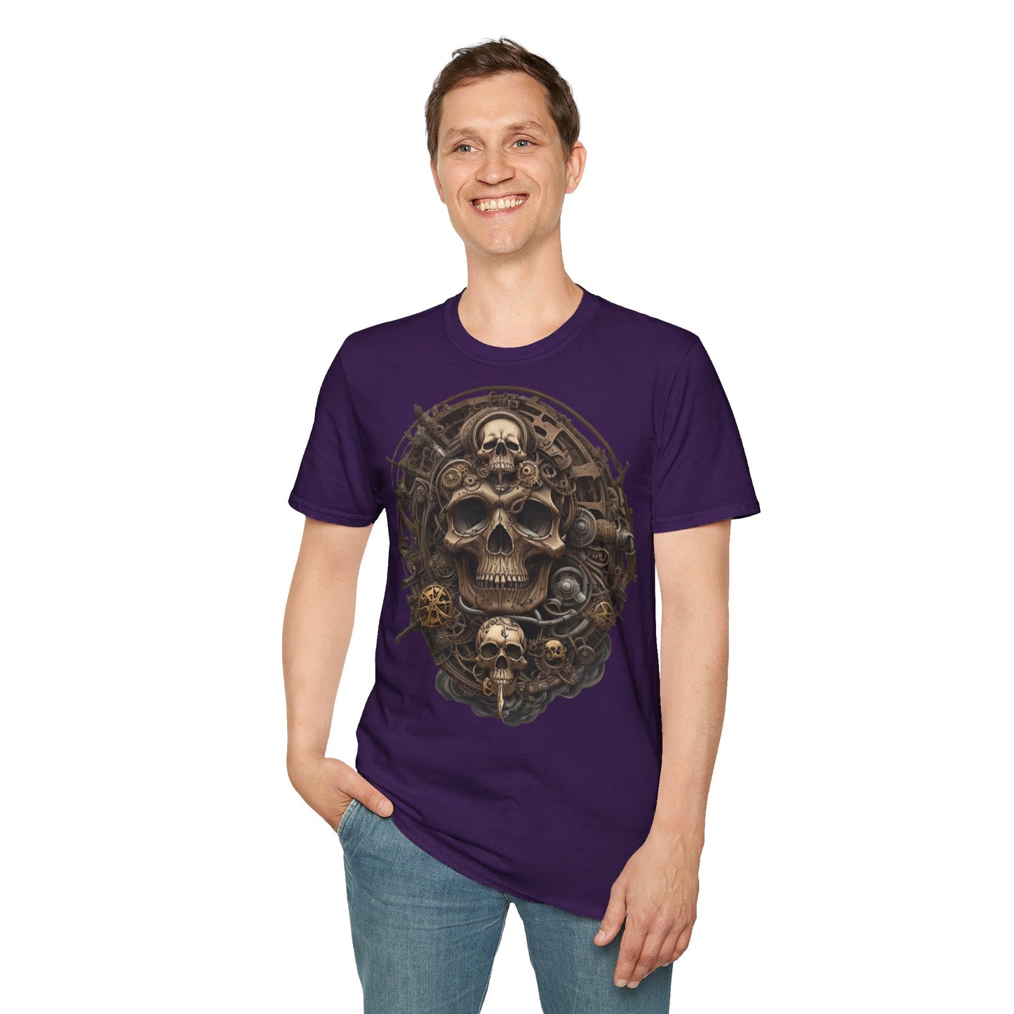 S=T=FU / 006 TSS 001 / Unisex Softstyle T-Shirt / Bronze Skull 01