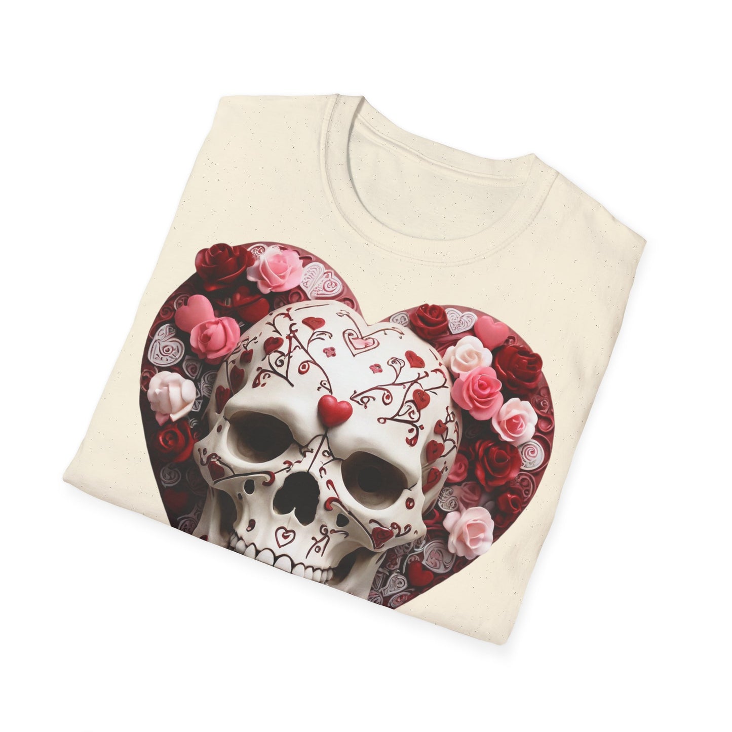 S=T=FU / 015 TVS 001 / Unisex Softstyle T-Shirt / Valentine Skull 01