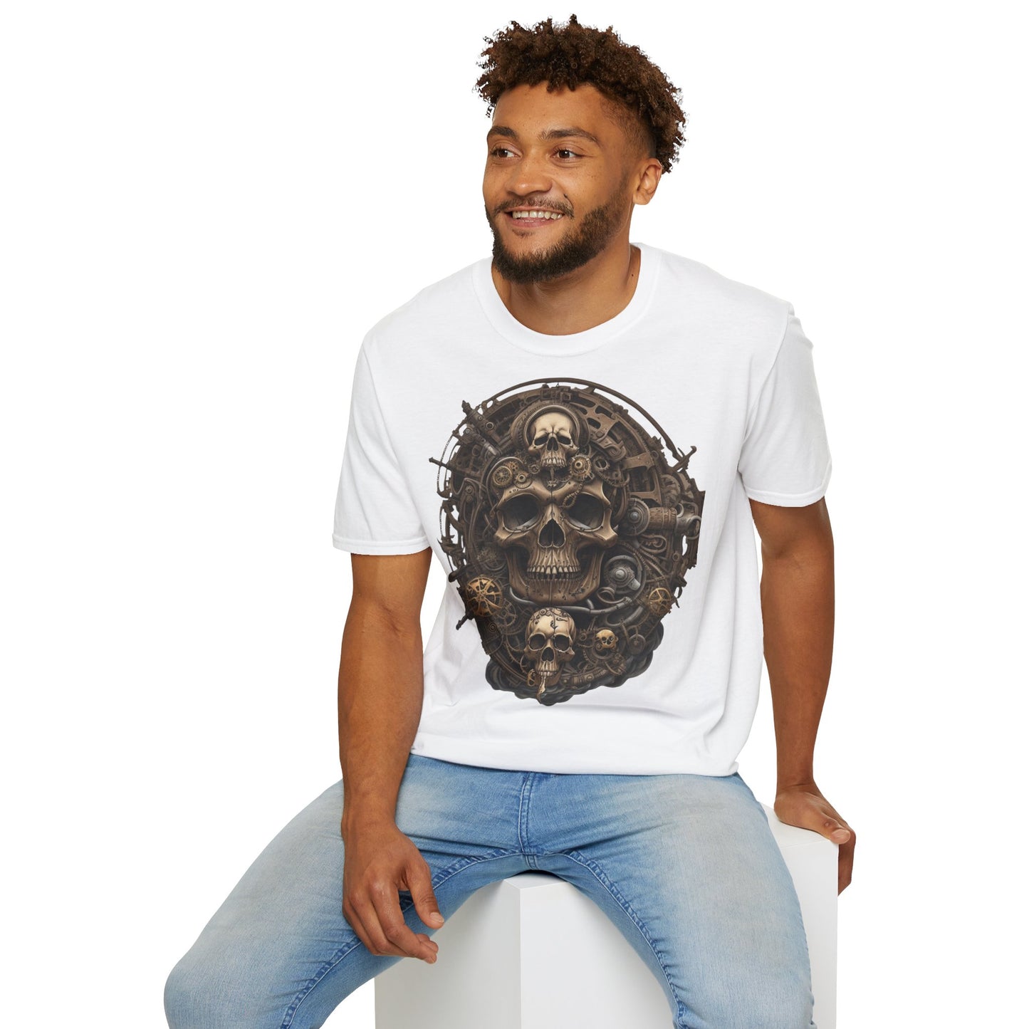 S=T=FU / 006 TSS 001 / Unisex Softstyle T-Shirt / Bronze Skull 01