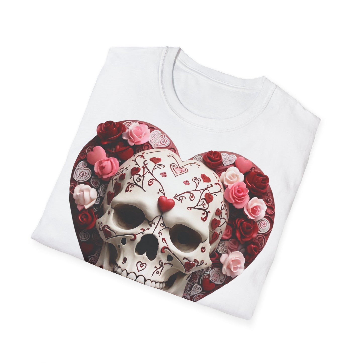 S=T=FU / 015 TVS 001 / Unisex Softstyle T-Shirt / Valentine Skull 01