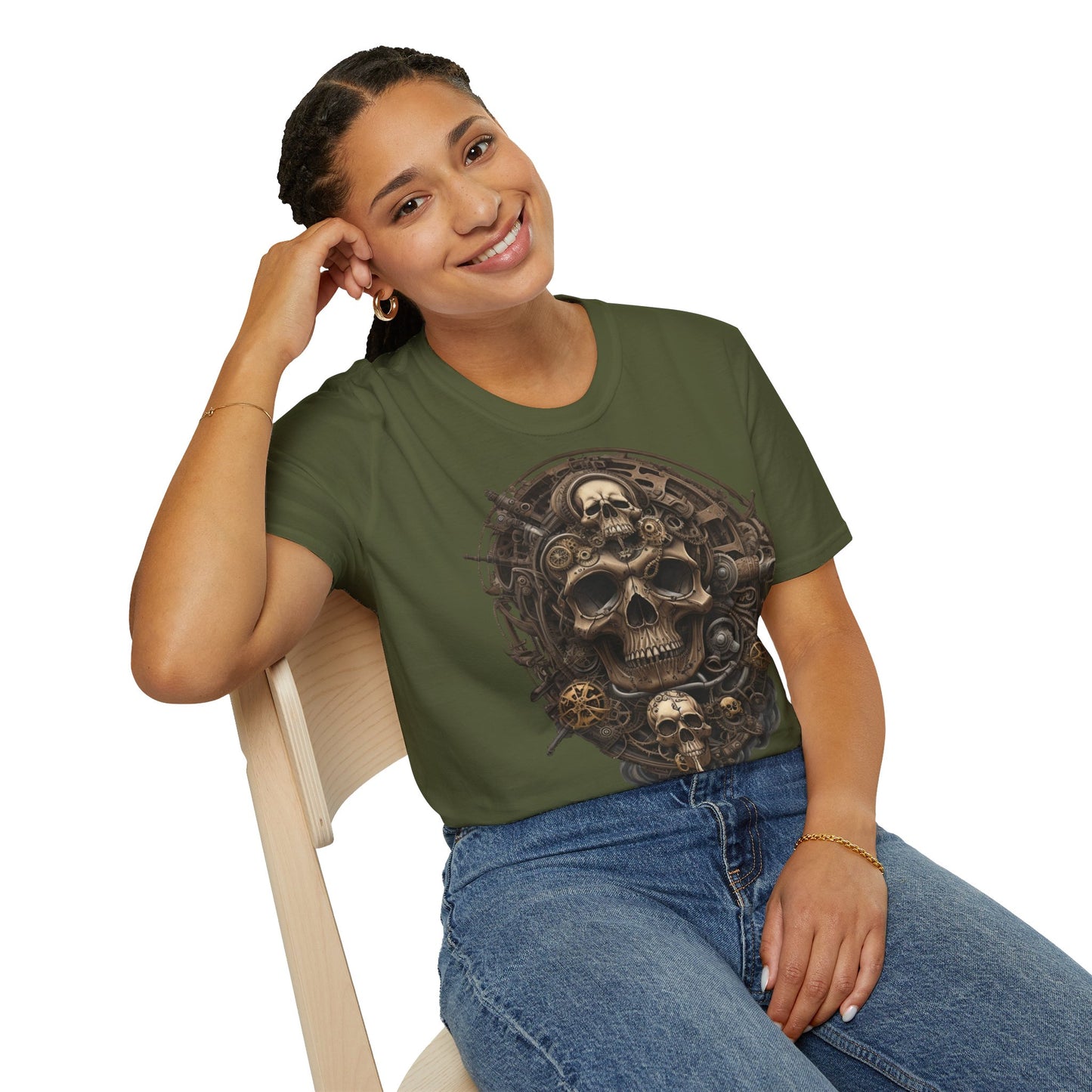 S=T=FU / 006 TSS 001 / Unisex Softstyle T-Shirt / Bronze Skull 01