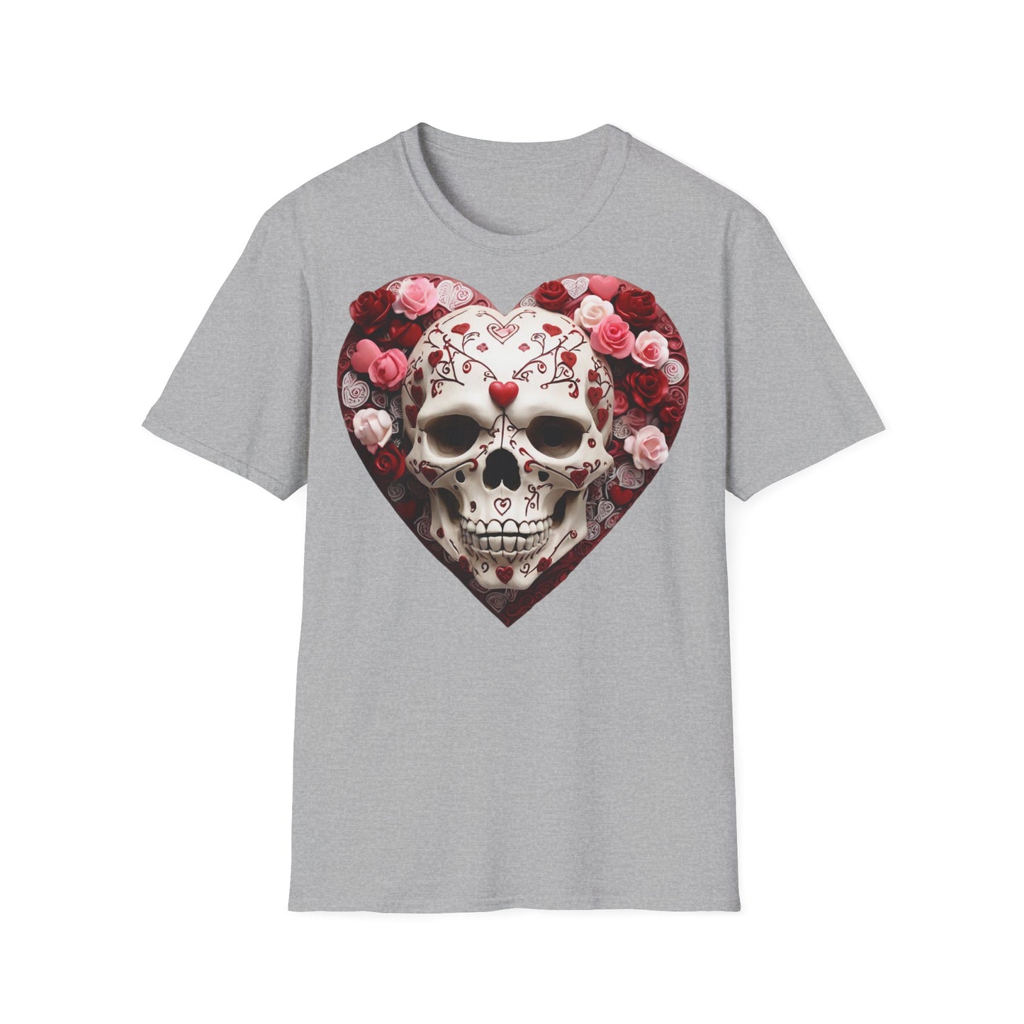 S=T=FU / 015 TVS 001 / Unisex Softstyle T-Shirt / Valentine Skull 01