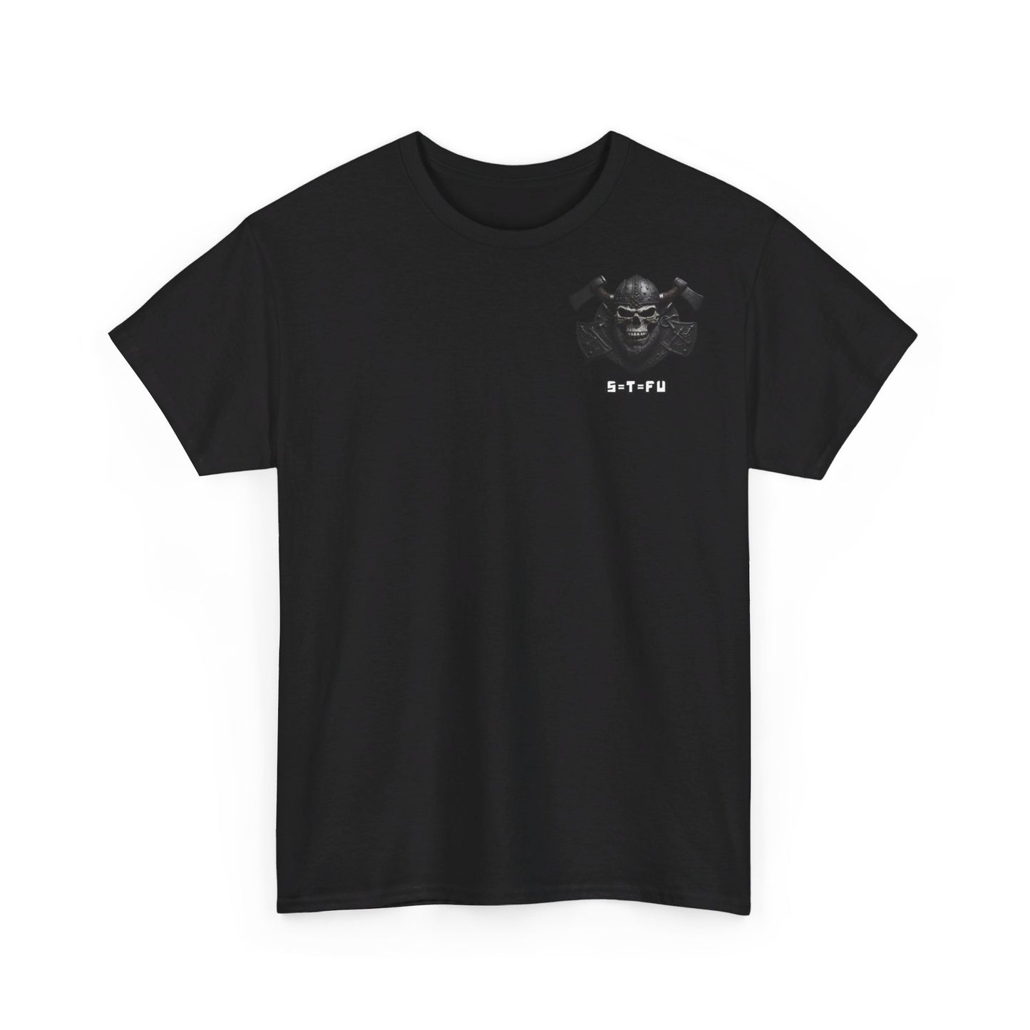 S=T=FU / 001 TSV 001 / Unisex Heavy Cotton Tee / Biker Viking Skull