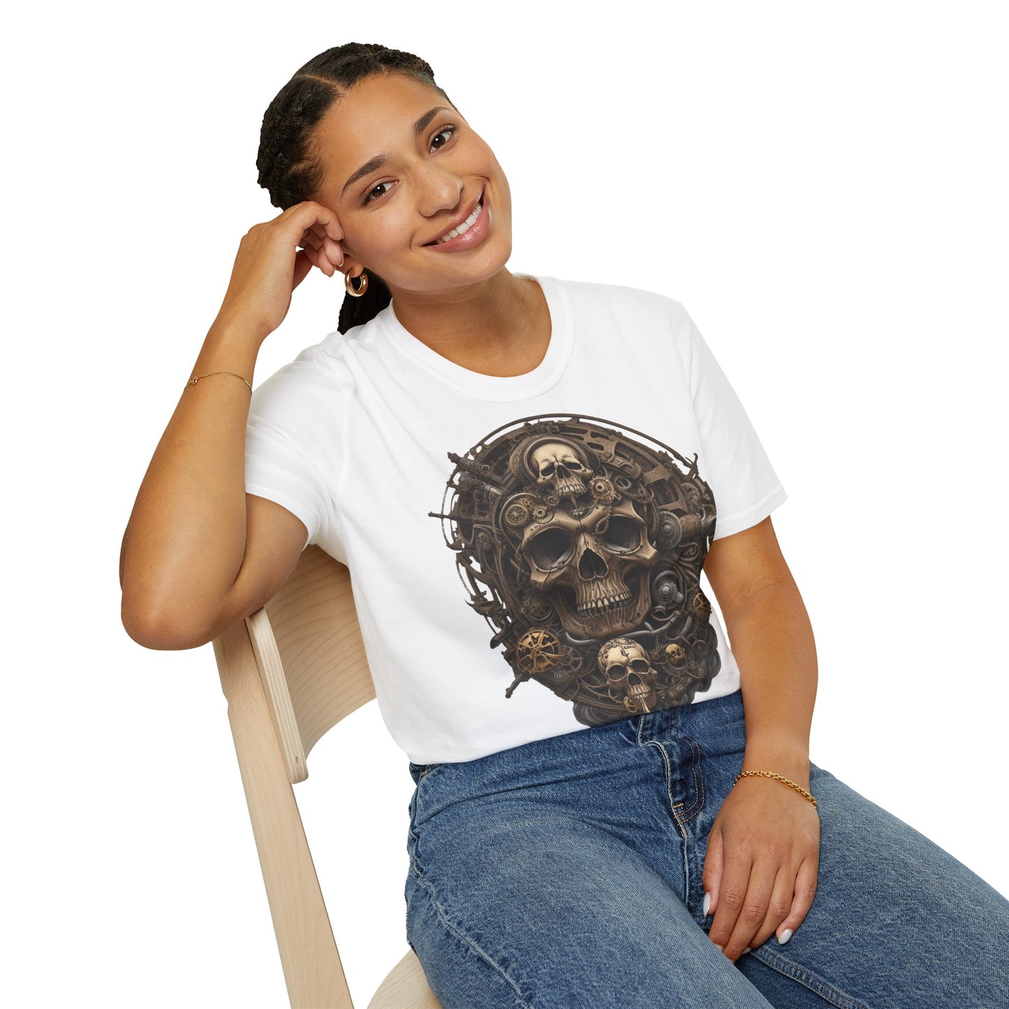 S=T=FU / 006 TSS 001 / Unisex Softstyle T-Shirt / Bronze Skull 01