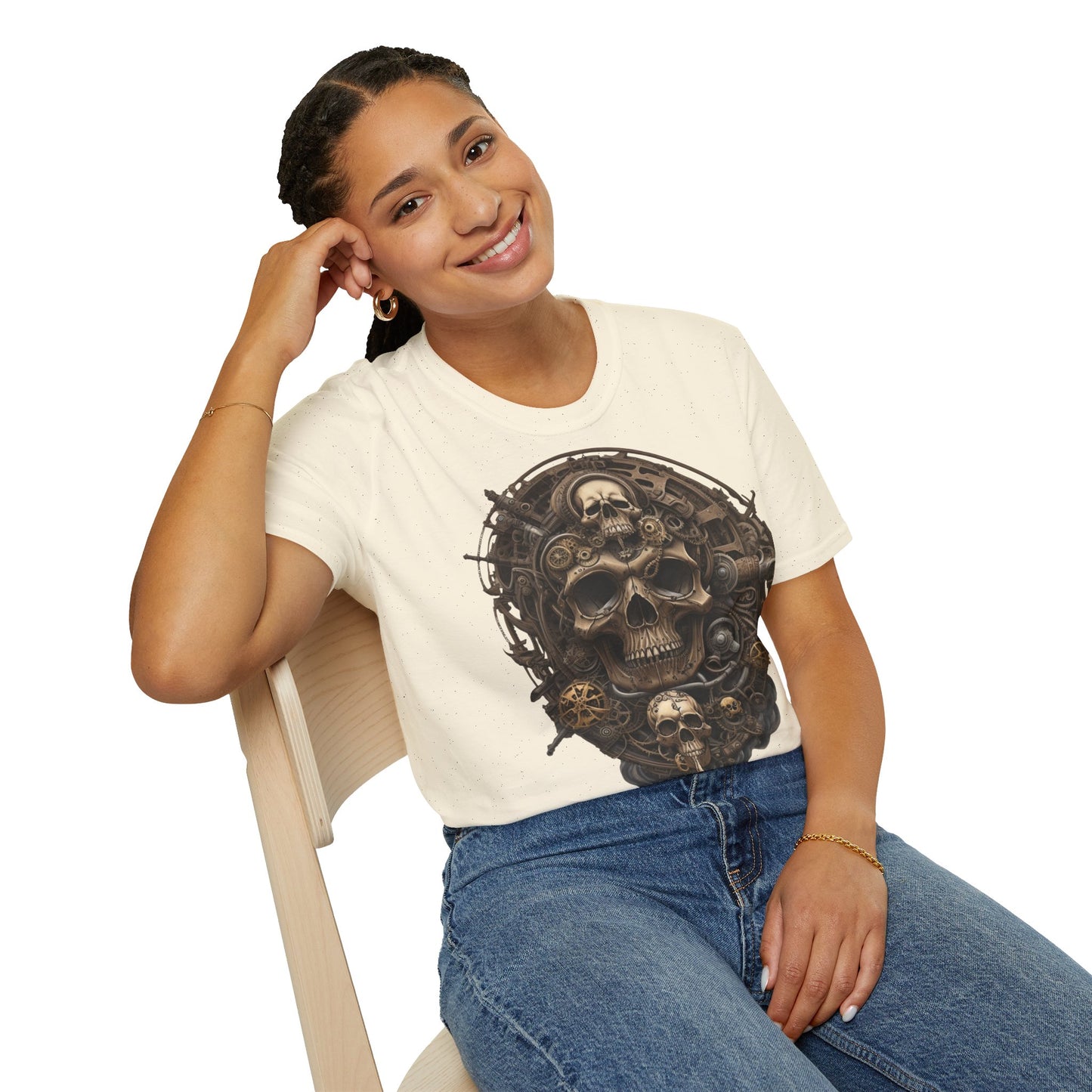 S=T=FU / 006 TSS 001 / Unisex Softstyle T-Shirt / Bronze Skull 01