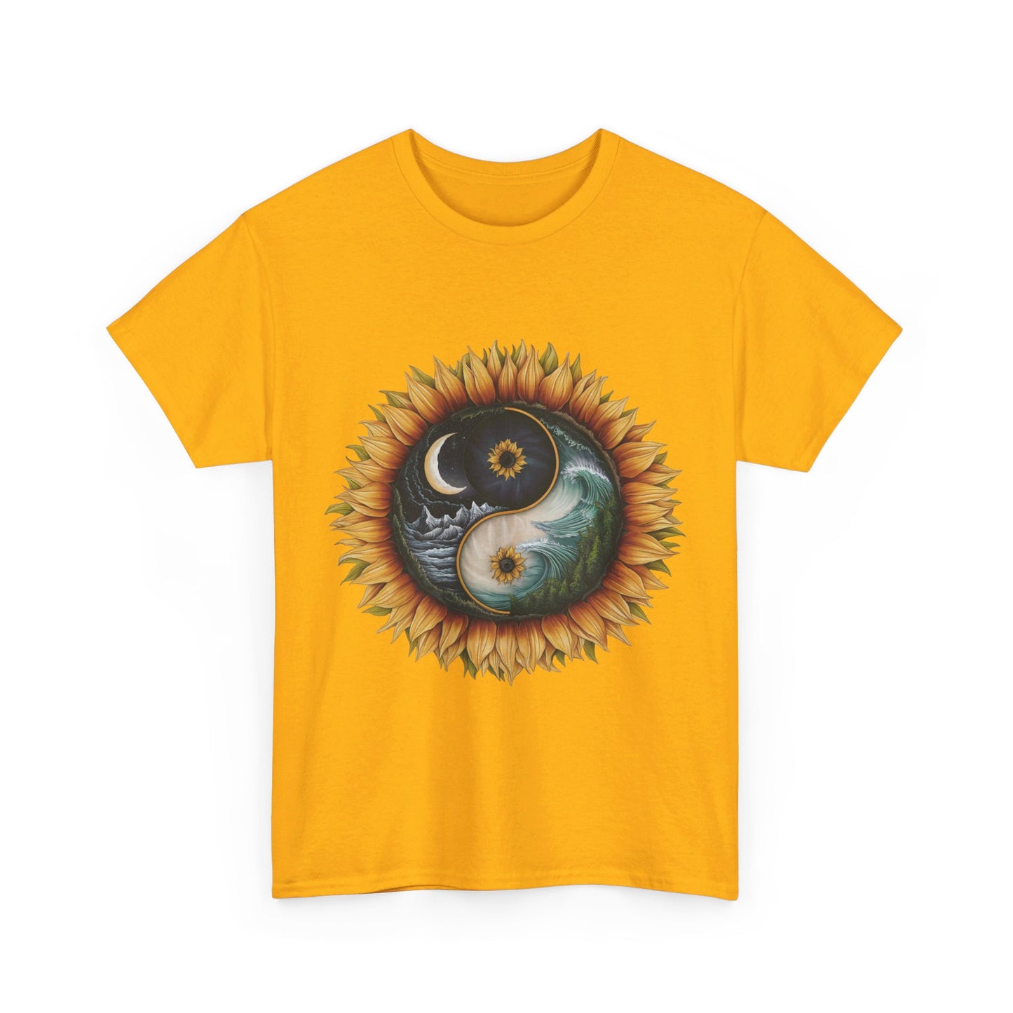 S=T=FU / 009 TAY 001 / Unisex Heavy Cotton Tee / Yin Yang Sunflower