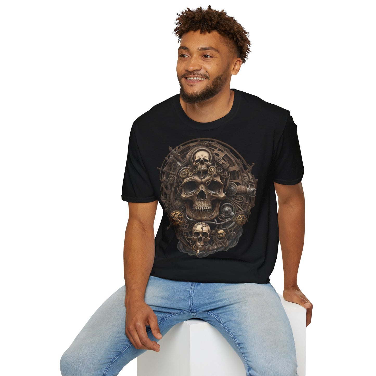 S=T=FU / 006 TSS 001 / Unisex Softstyle T-Shirt / Bronze Skull 01