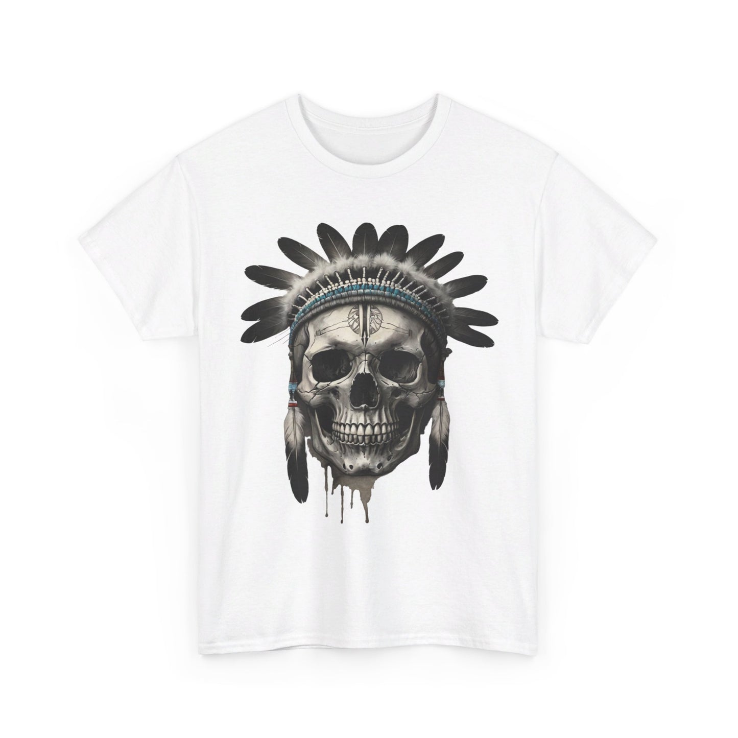 S=T=FU / 007 TSI 001 / Unisex Heavy Cotton Tee / Native American Skull