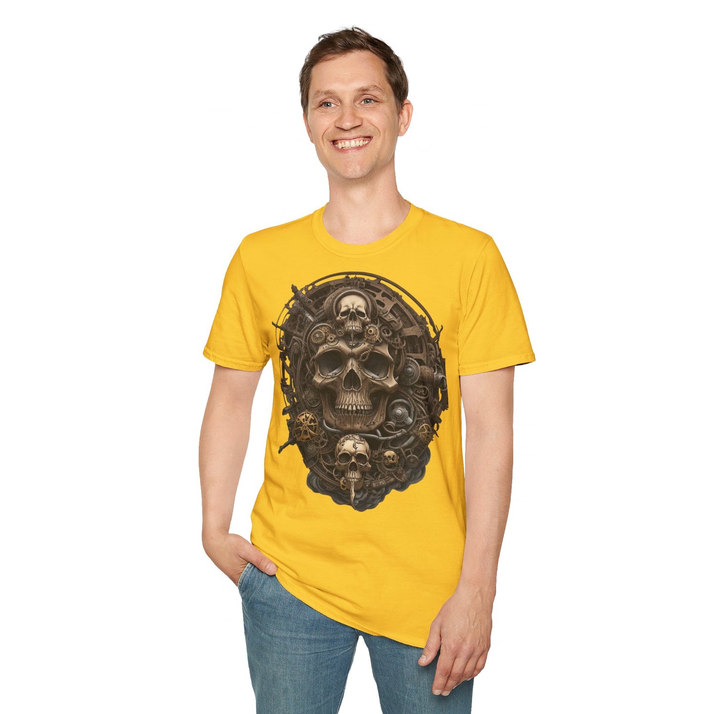 S=T=FU / 006 TSS 001 / Unisex Softstyle T-Shirt / Bronze Skull 01