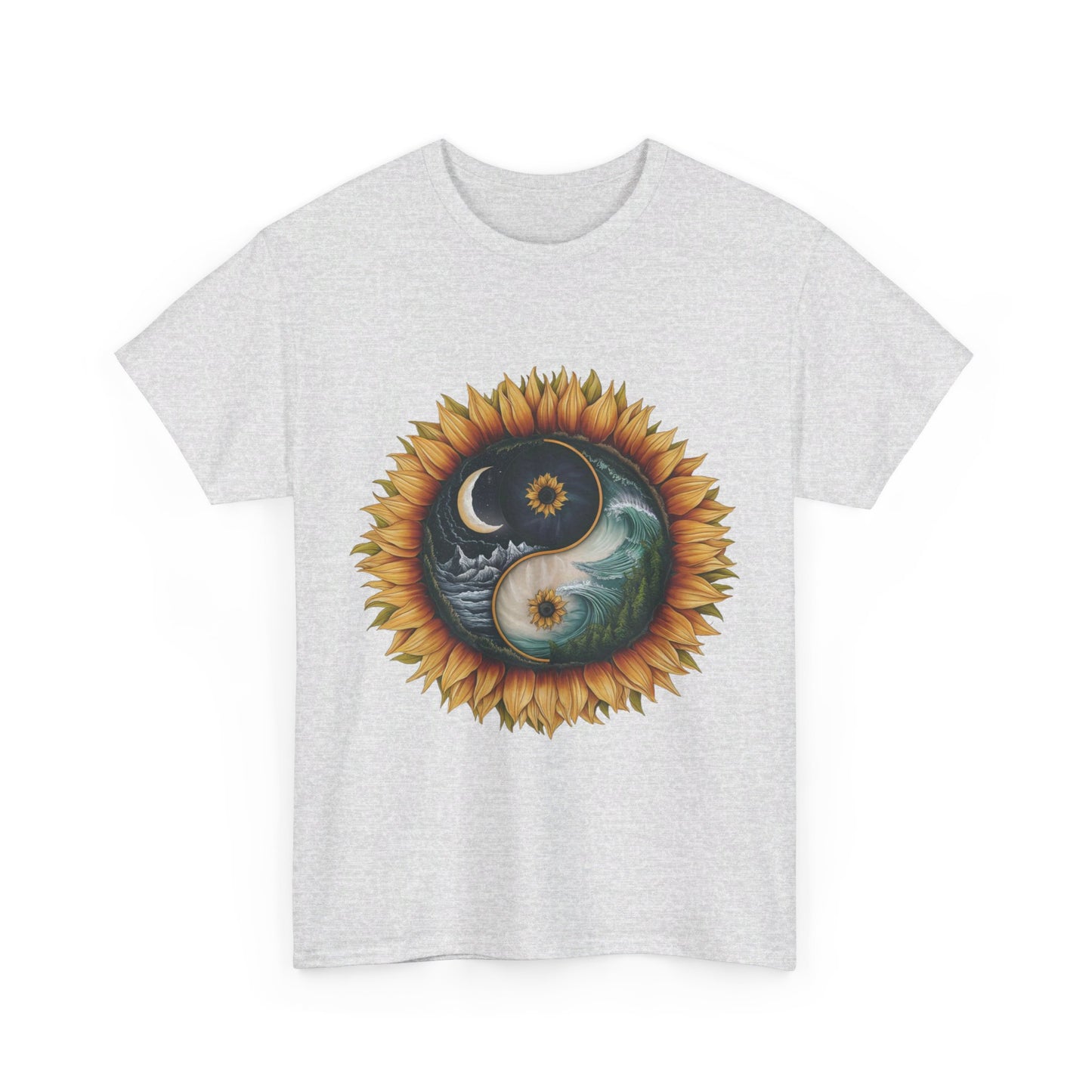S=T=FU / 009 TAY 001 / Unisex Heavy Cotton Tee / Yin Yang Sunflower