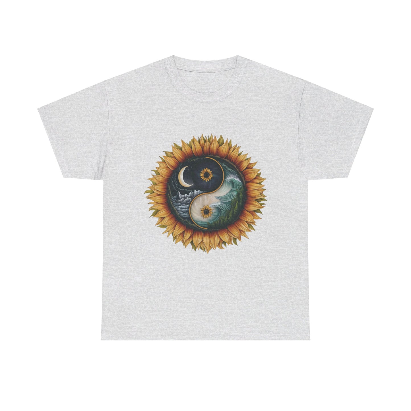 S=T=FU / 009 TAY 001 / Unisex Heavy Cotton Tee / Yin Yang Sunflower