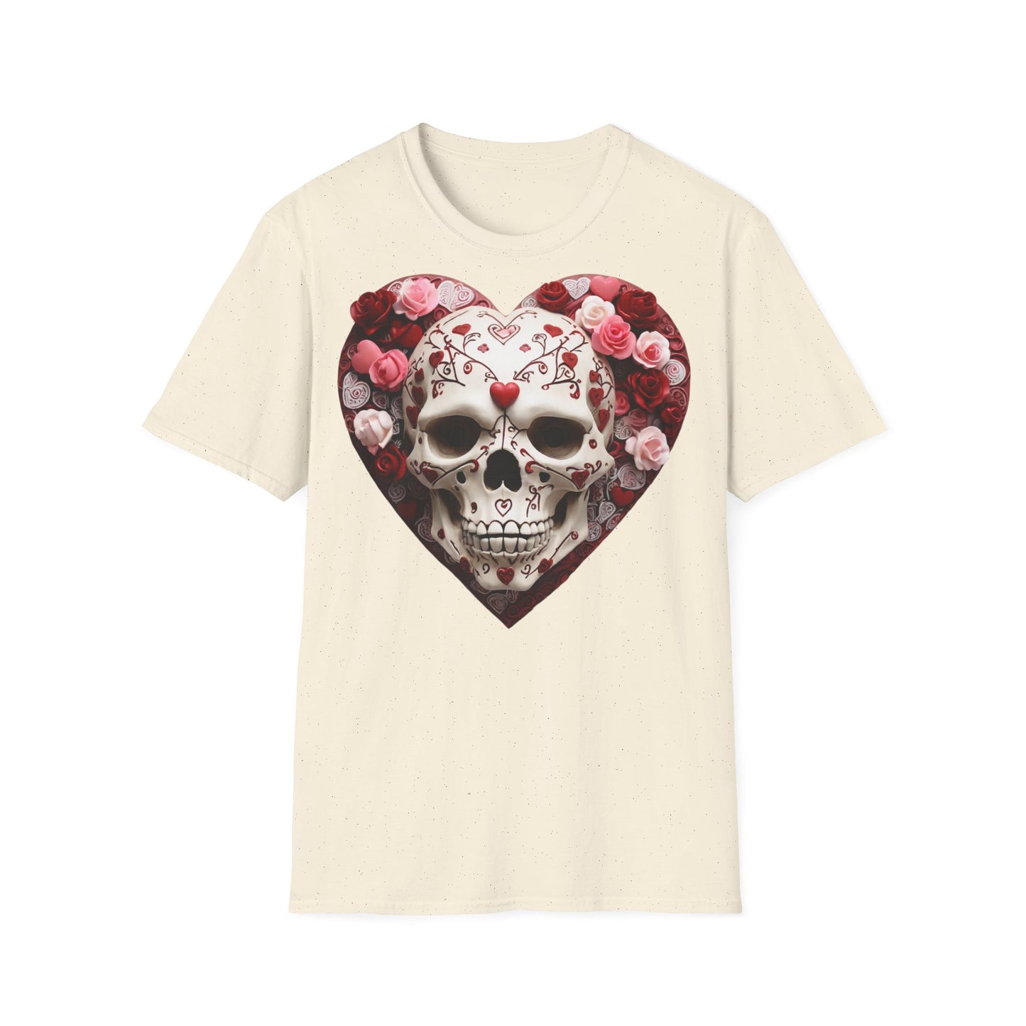 S=T=FU / 015 TVS 001 / Unisex Softstyle T-Shirt / Valentine Skull 01