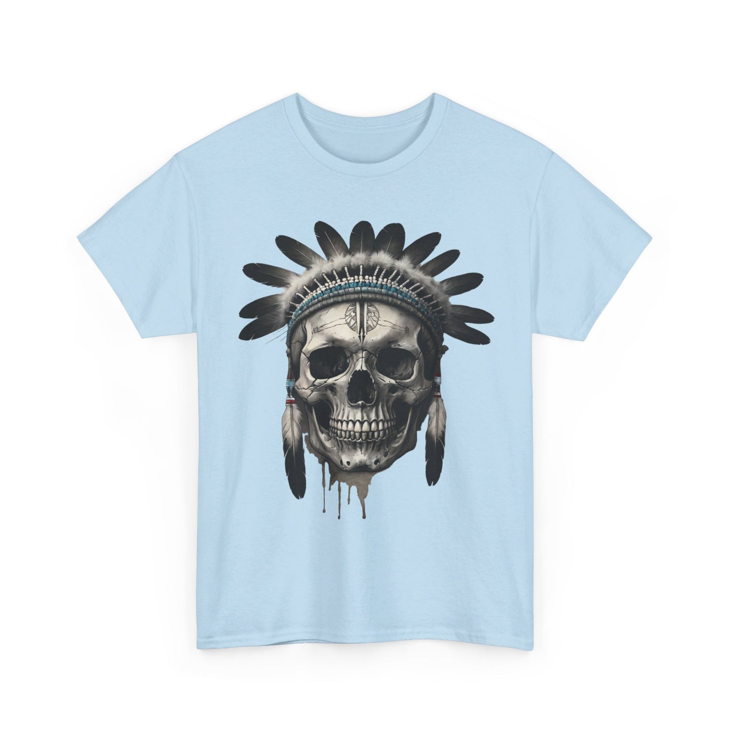 S=T=FU / 007 TSI 001 / Unisex Heavy Cotton Tee / Native American Skull