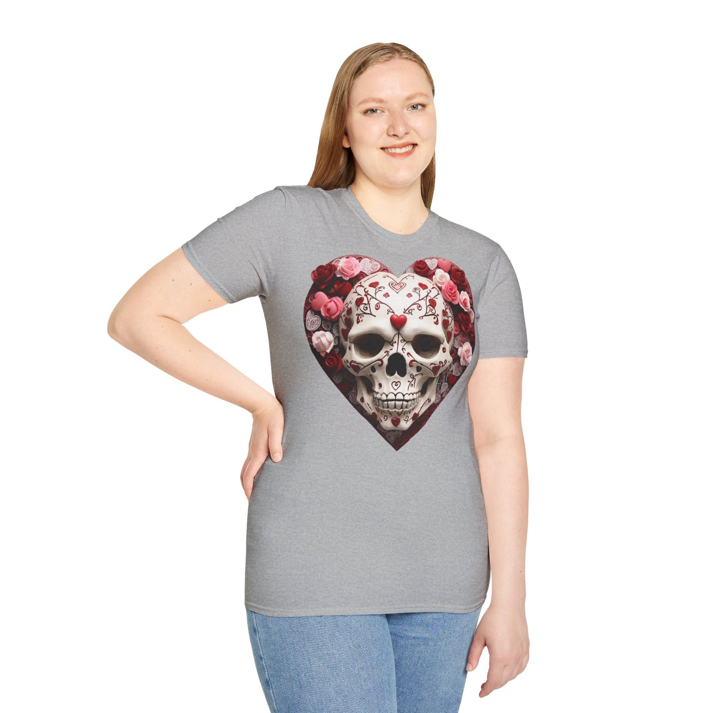 S=T=FU / 015 TVS 001 / Unisex Softstyle T-Shirt / Valentine Skull 01