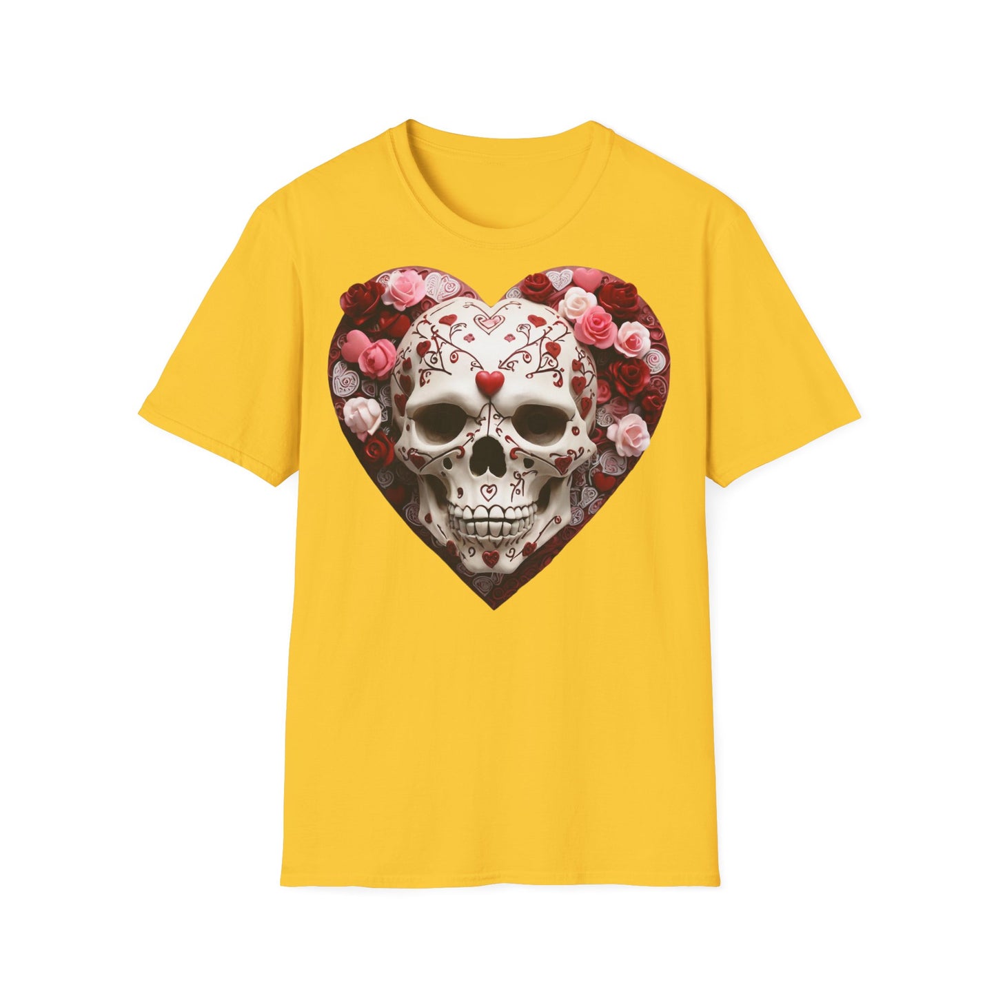 S=T=FU / 015 TVS 001 / Unisex Softstyle T-Shirt / Valentine Skull 01