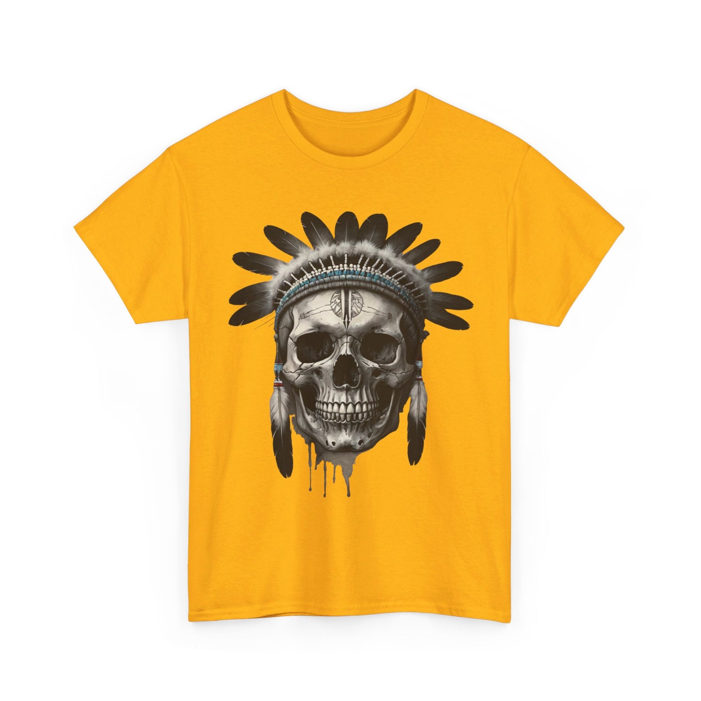 S=T=FU / 007 TSI 001 / Unisex Heavy Cotton Tee / Native American Skull