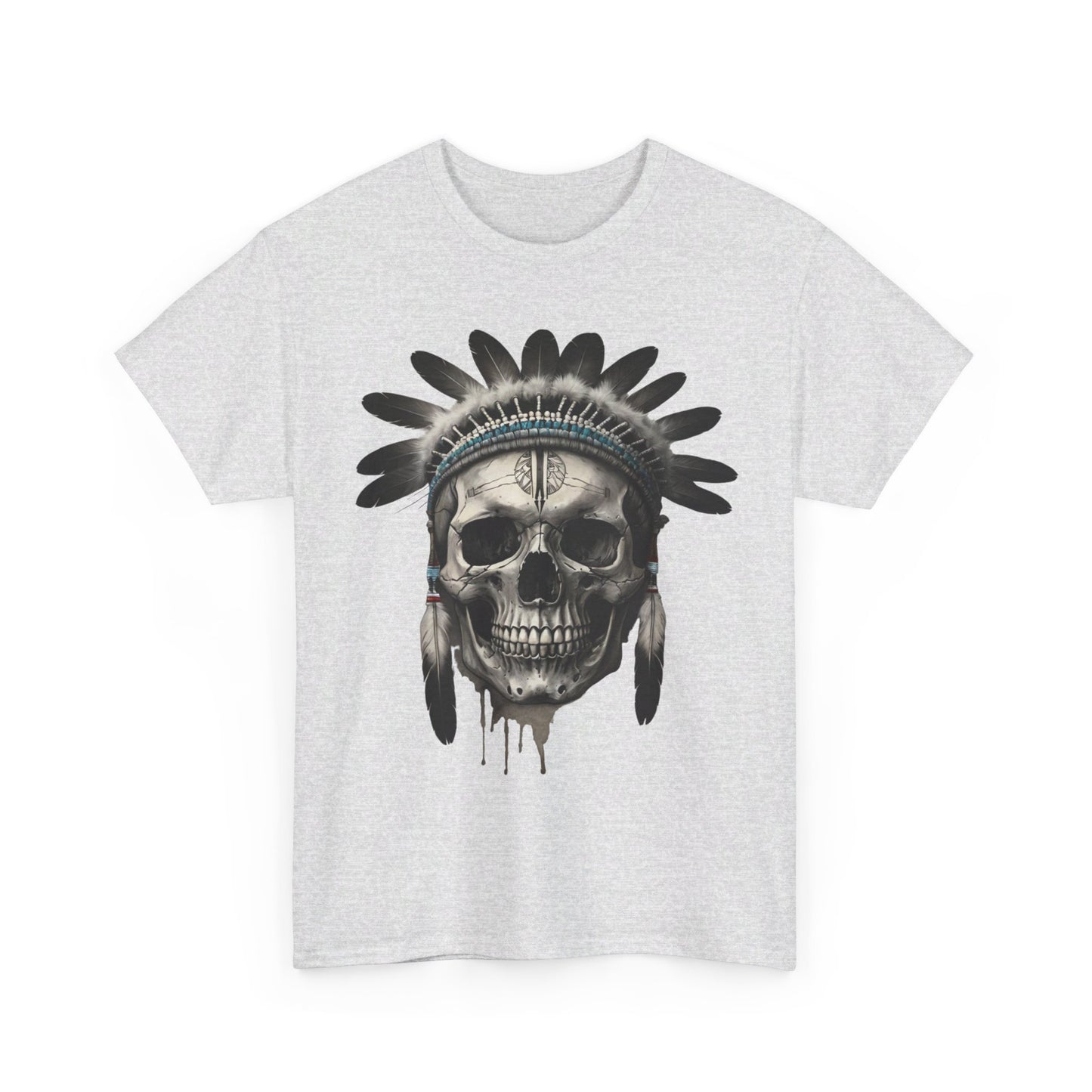 S=T=FU / 007 TSI 001 / Unisex Heavy Cotton Tee / Native American Skull