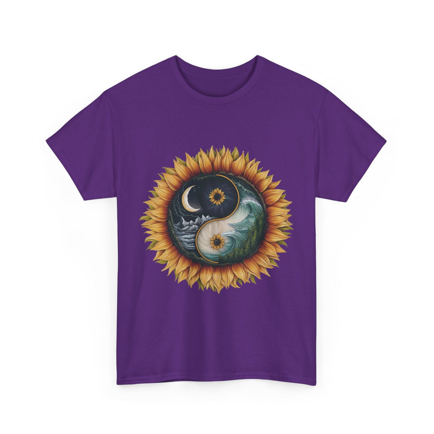S=T=FU / 009 TAY 001 / Unisex Heavy Cotton Tee / Yin Yang Sunflower