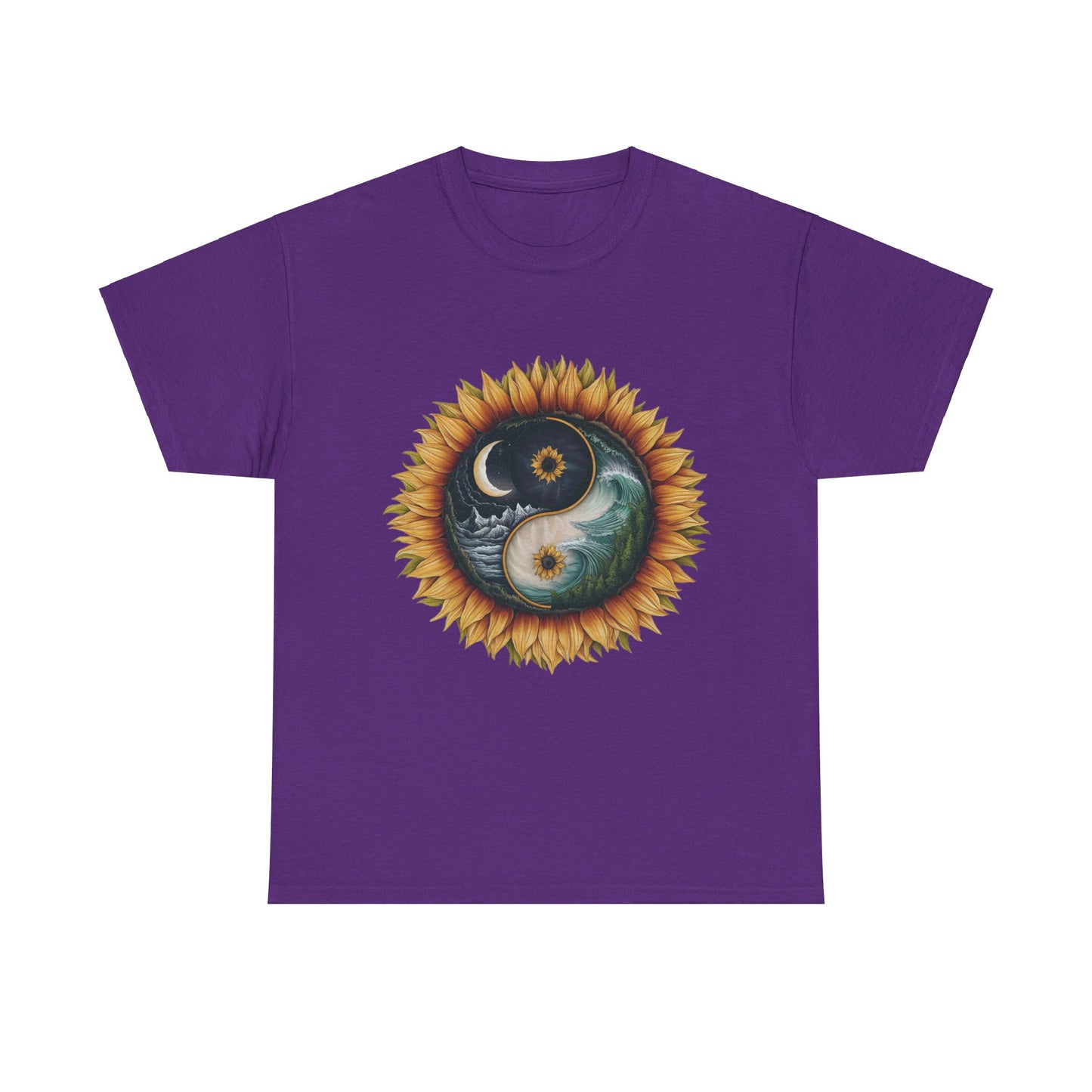 S=T=FU / 009 TAY 001 / Unisex Heavy Cotton Tee / Yin Yang Sunflower