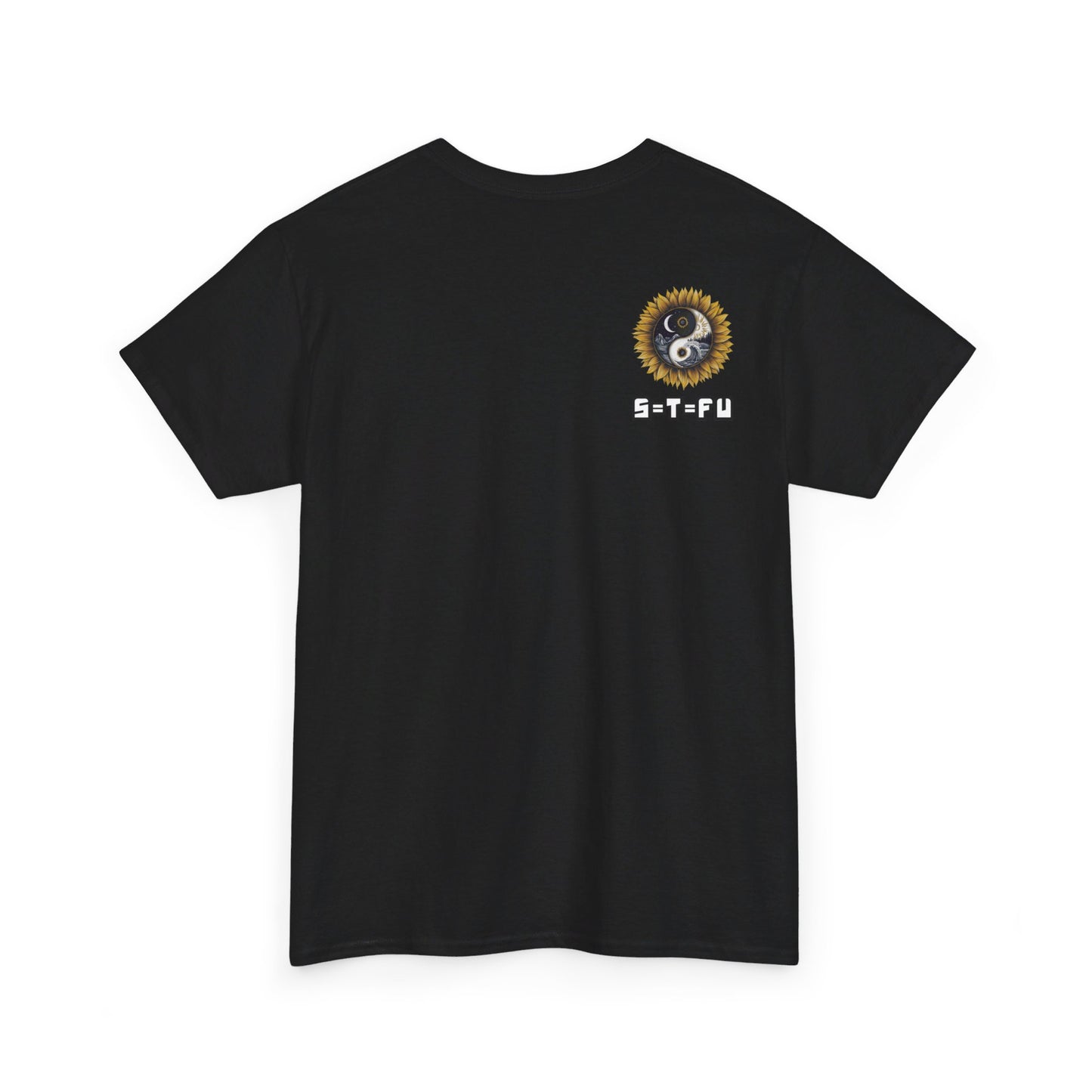 S=T=FU / 009 TAY 001 / Unisex Heavy Cotton Tee / Yin Yang Sunflower