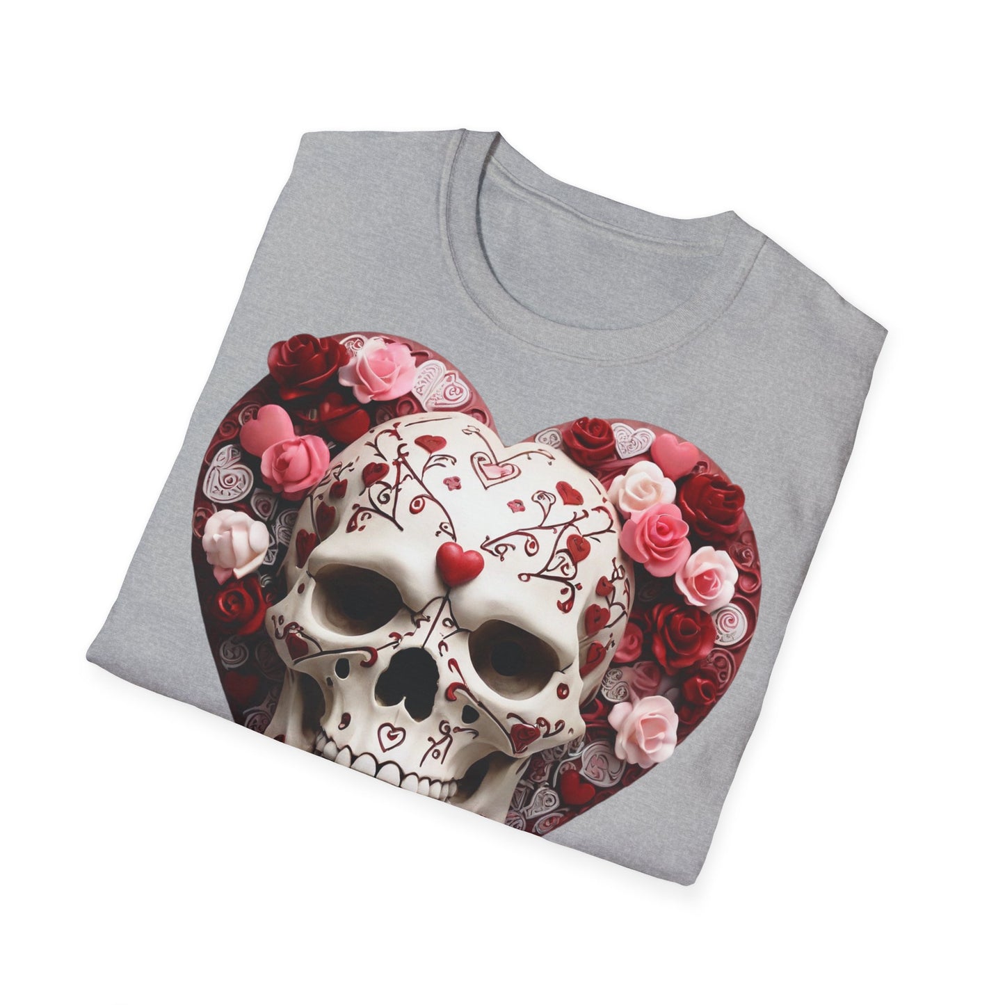 S=T=FU / 015 TVS 001 / Unisex Softstyle T-Shirt / Valentine Skull 01