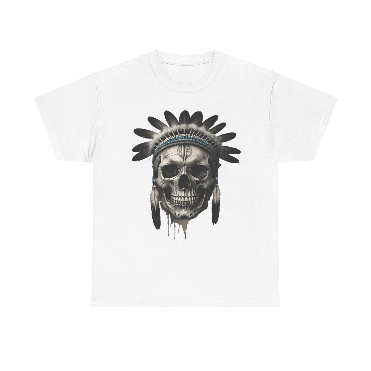 S=T=FU / 007 TSI 001 / Unisex Heavy Cotton Tee / Native American Skull