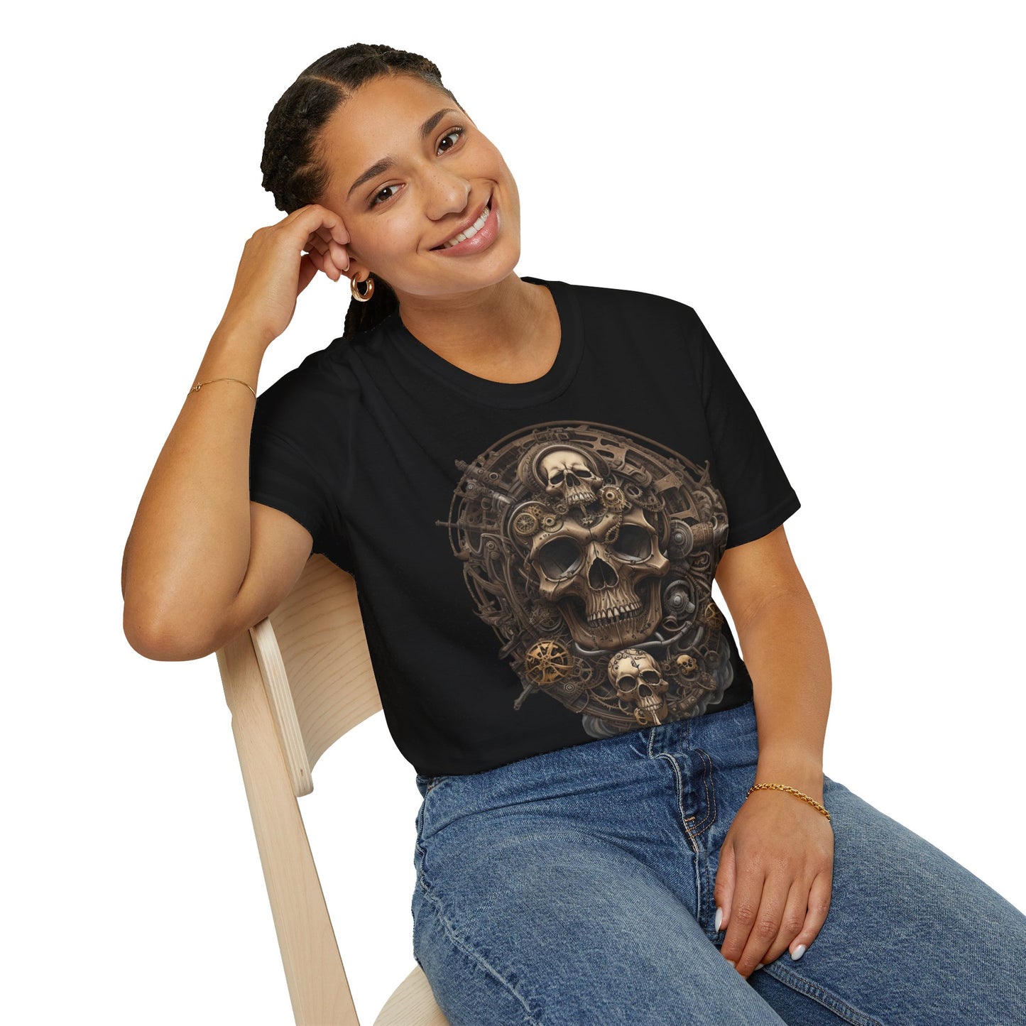 S=T=FU / 006 TSS 001 / Unisex Softstyle T-Shirt / Bronze Skull 01