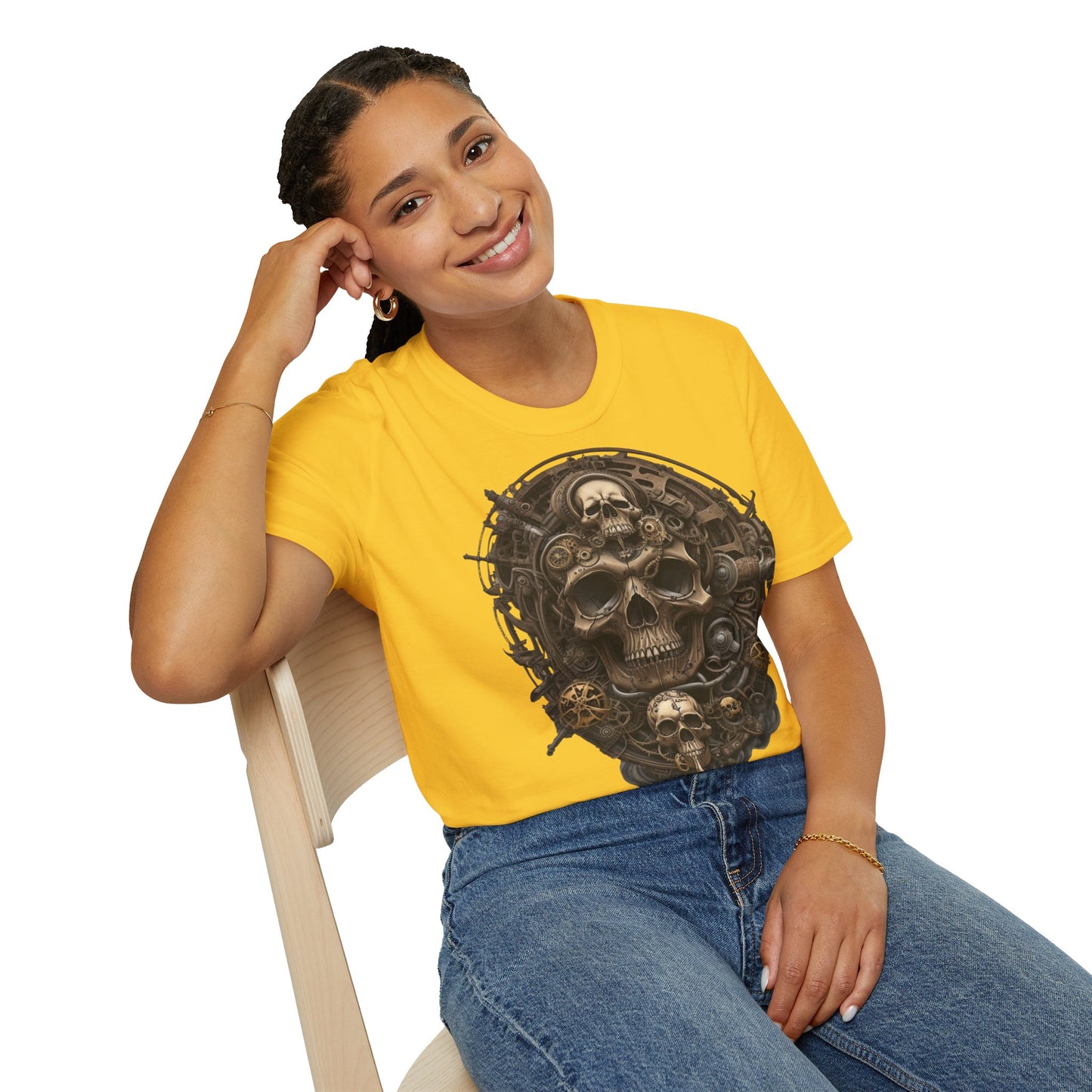 S=T=FU / 006 TSS 001 / Unisex Softstyle T-Shirt / Bronze Skull 01