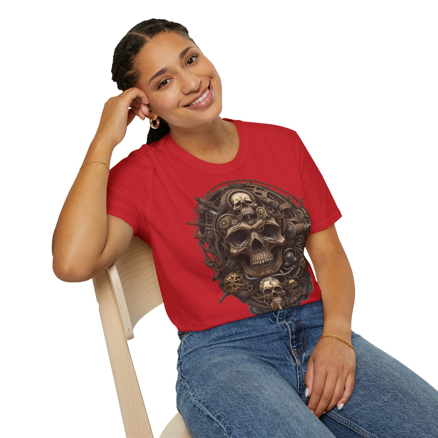 S=T=FU / 006 TSS 001 / Unisex Softstyle T-Shirt / Bronze Skull 01