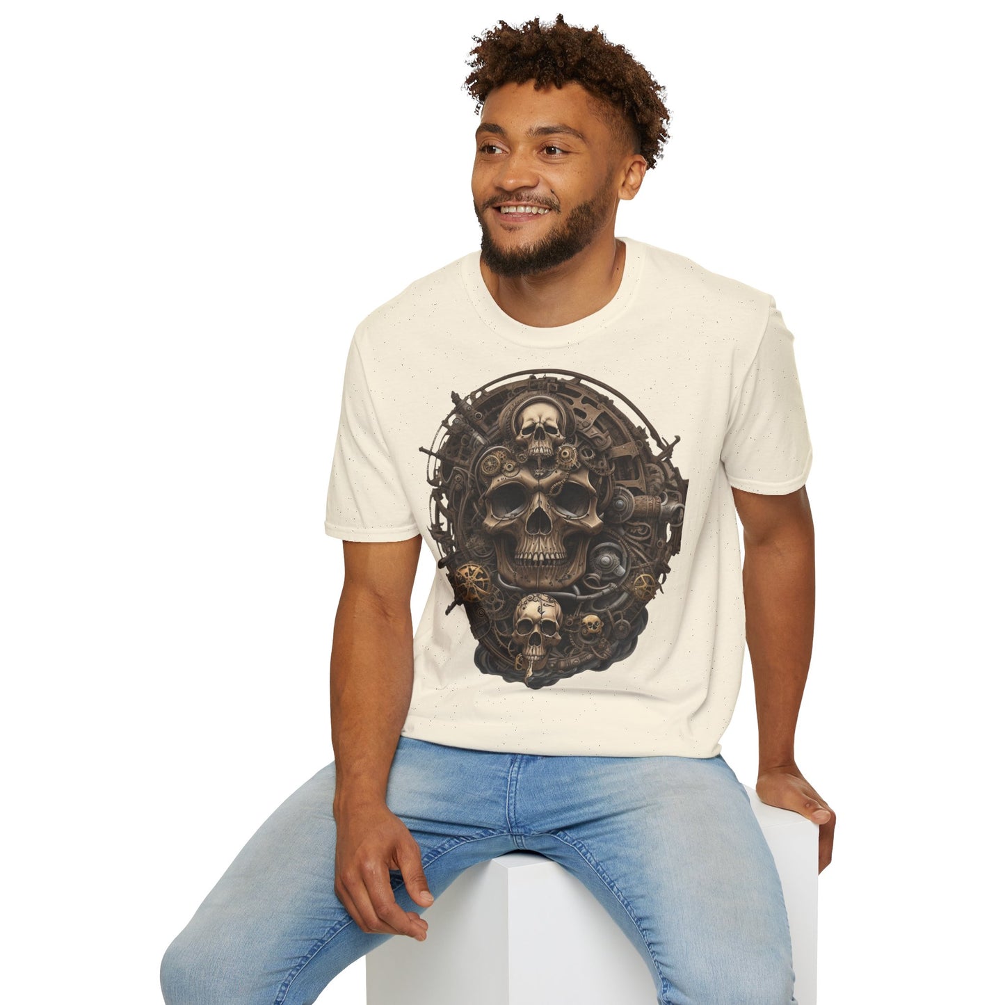 S=T=FU / 006 TSS 001 / Unisex Softstyle T-Shirt / Bronze Skull 01