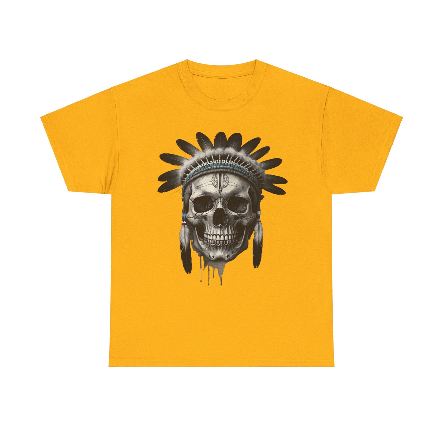 S=T=FU / 007 TSI 001 / Unisex Heavy Cotton Tee / Native American Skull