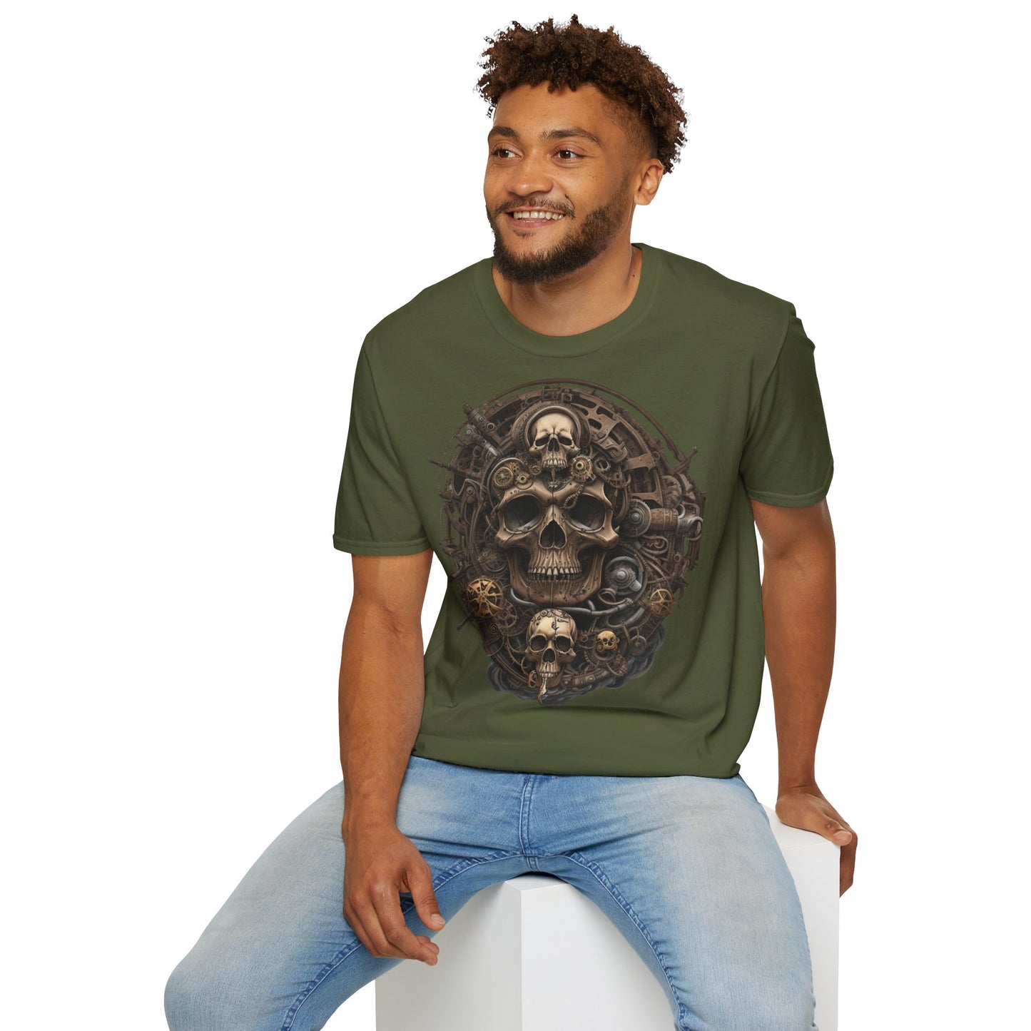 S=T=FU / 006 TSS 001 / Unisex Softstyle T-Shirt / Bronze Skull 01
