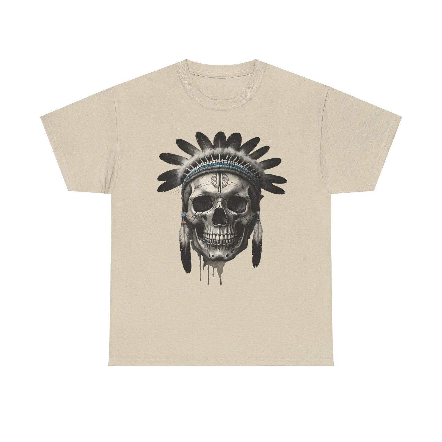 S=T=FU / 007 TSI 001 / Unisex Heavy Cotton Tee / Native American Skull