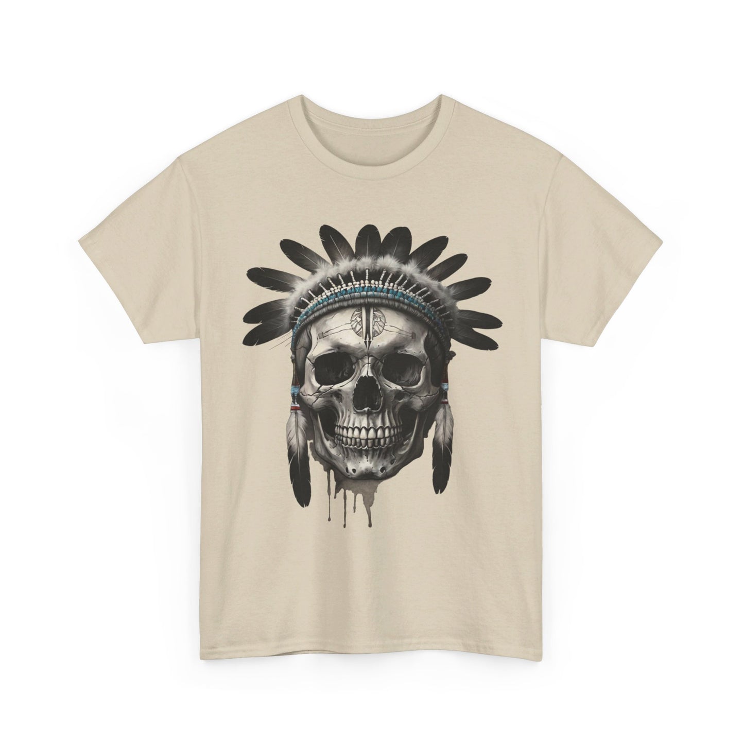 S=T=FU / 007 TSI 001 / Unisex Heavy Cotton Tee / Native American Skull