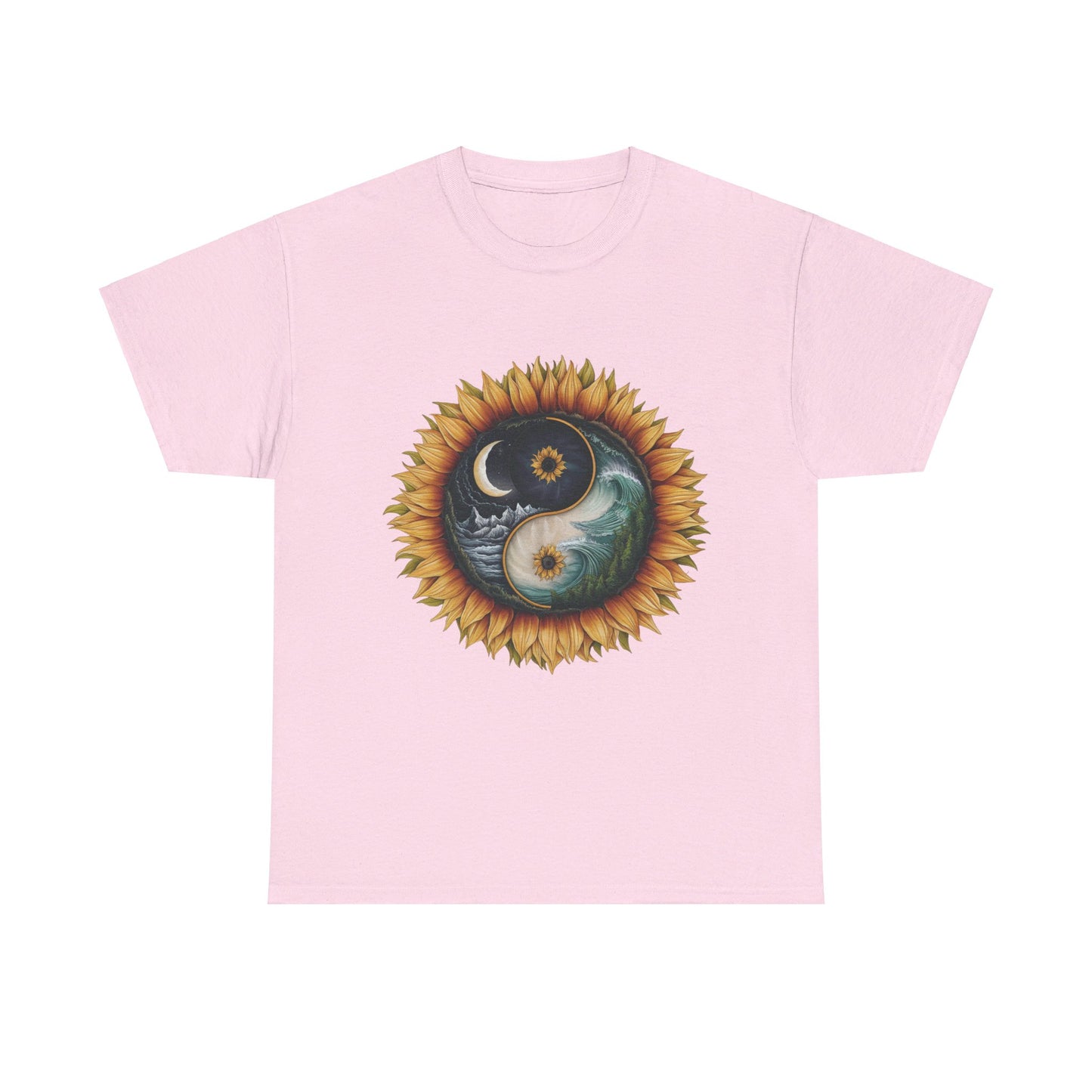 S=T=FU / 009 TAY 001 / Unisex Heavy Cotton Tee / Yin Yang Sunflower