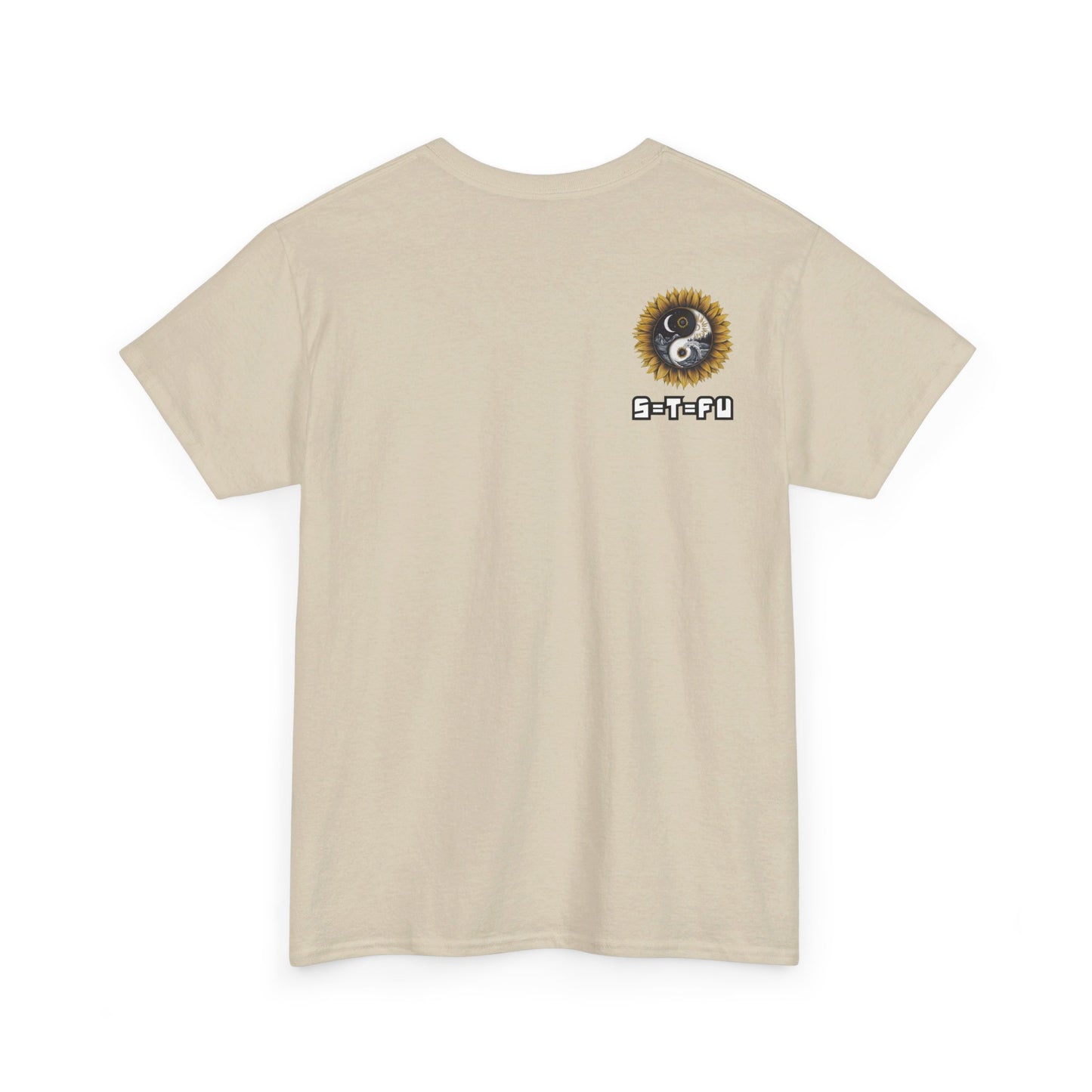 S=T=FU / 009 TAY 001 / Unisex Heavy Cotton Tee / Yin Yang Sunflower