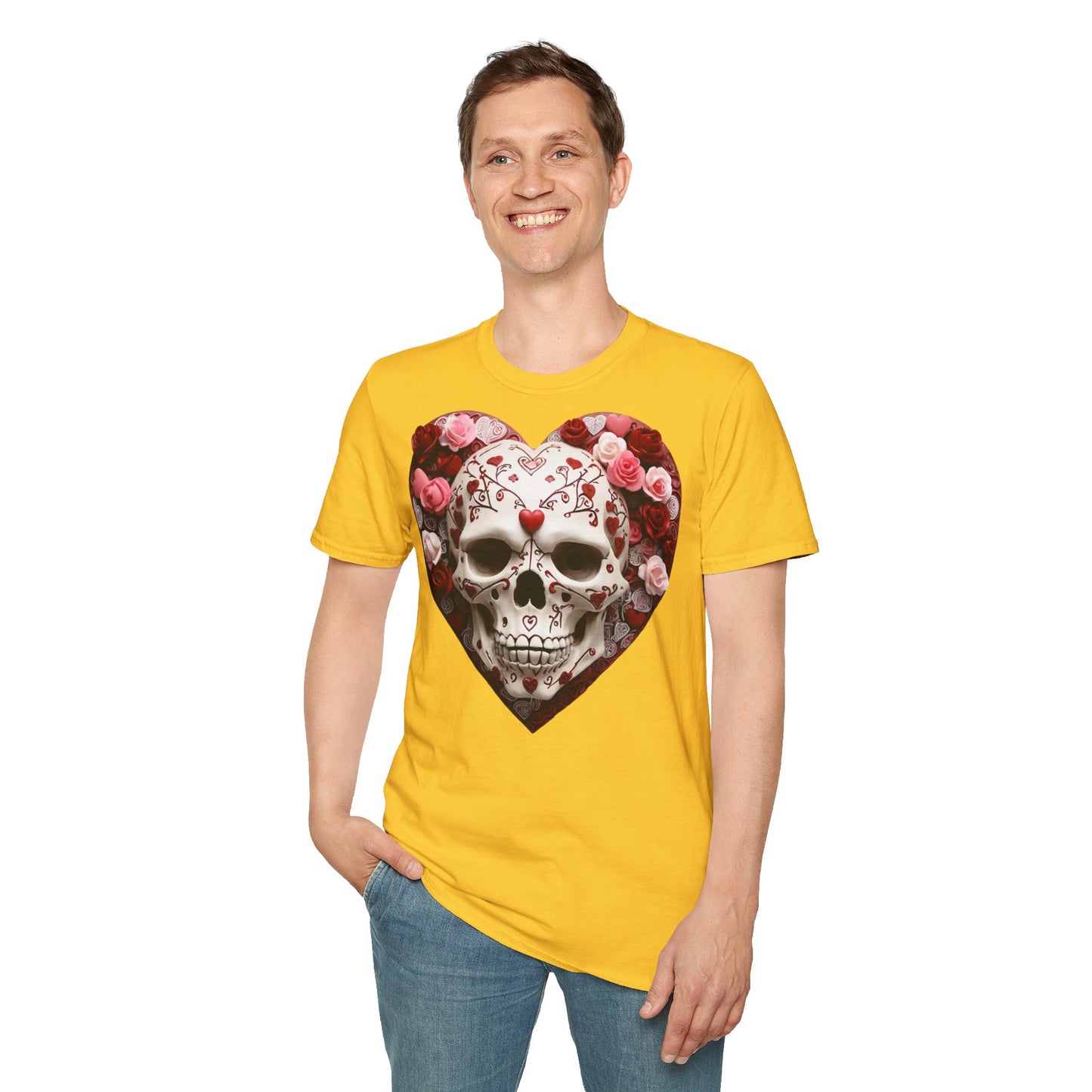 S=T=FU / 015 TVS 001 / Unisex Softstyle T-Shirt / Valentine Skull 01